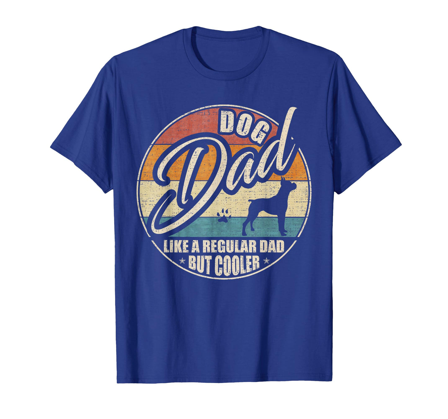 Vintage Retro Dog Dad Like A Regular Dad But Cooler Funny T-Shirt