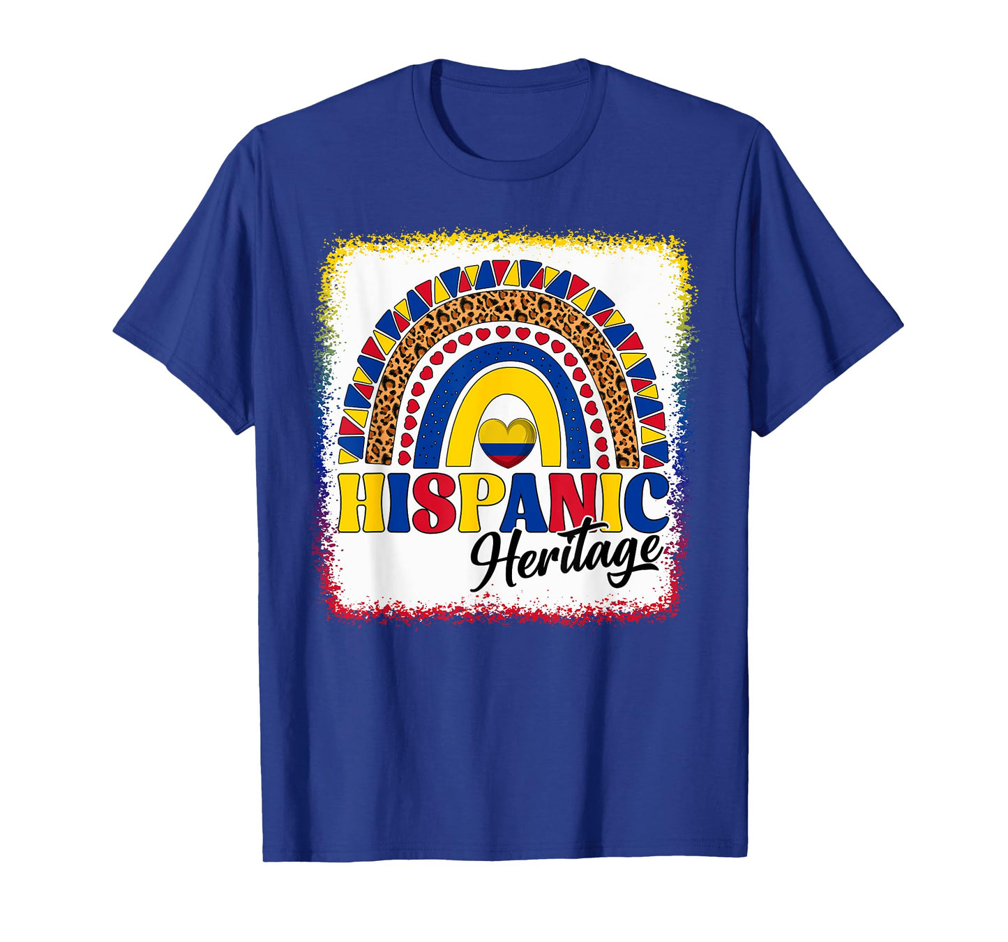 Colombia Hispanic Heritage Month Colombian Flag Boho Rainbow T-Shirt