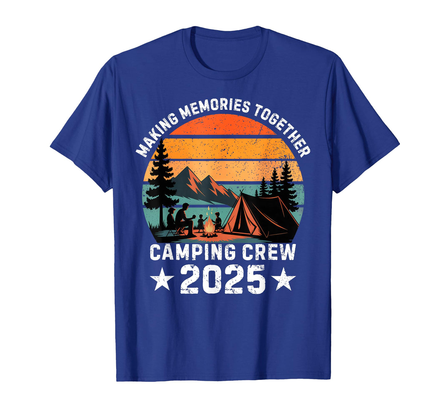 Family Camping Crew 2025 Outdoor Camper Group Matching T-Shirt