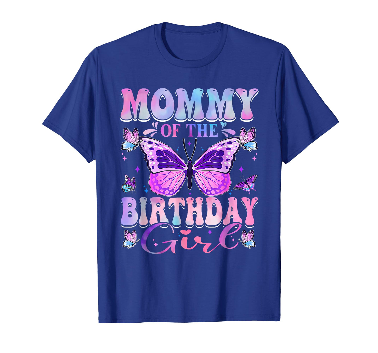 Mommy of The Birthday Girl Birthday Butterfly Matching T-Shirt