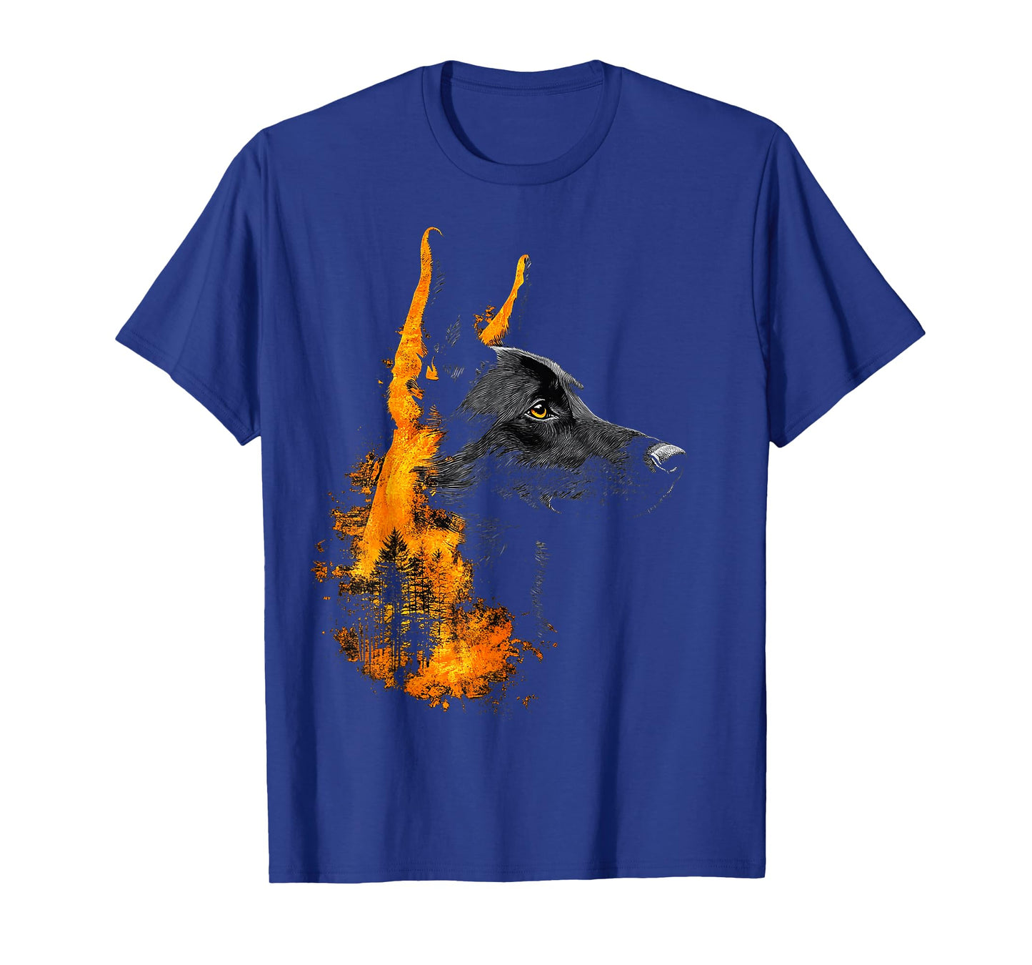 Belgian Malinois Dog Motif Pet Illustration Belgian Malinois T-Shirt for Men Women Kids