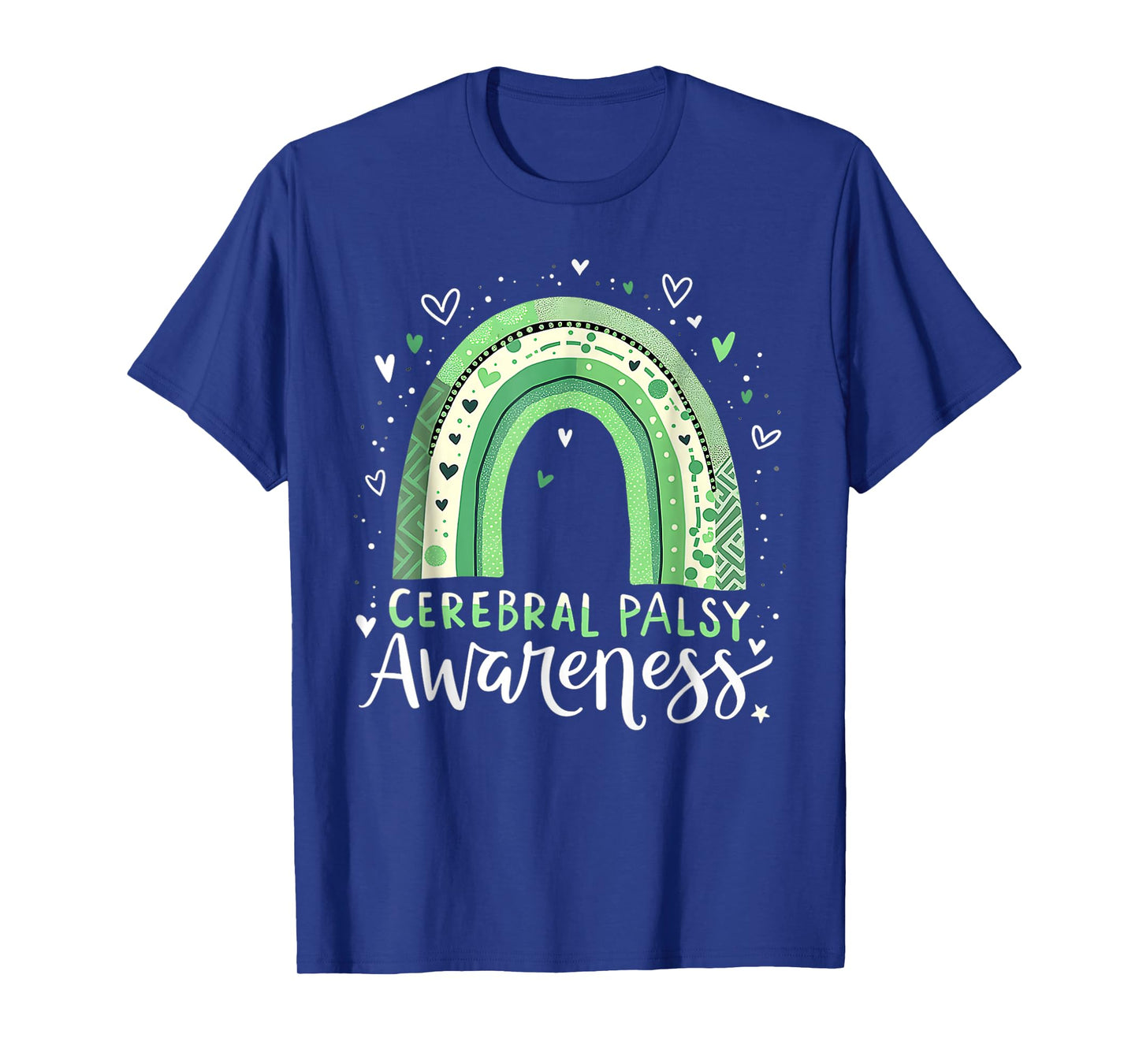 Rainbow In March We Wear Green Cerebral Palsy Awareness T-Shirt