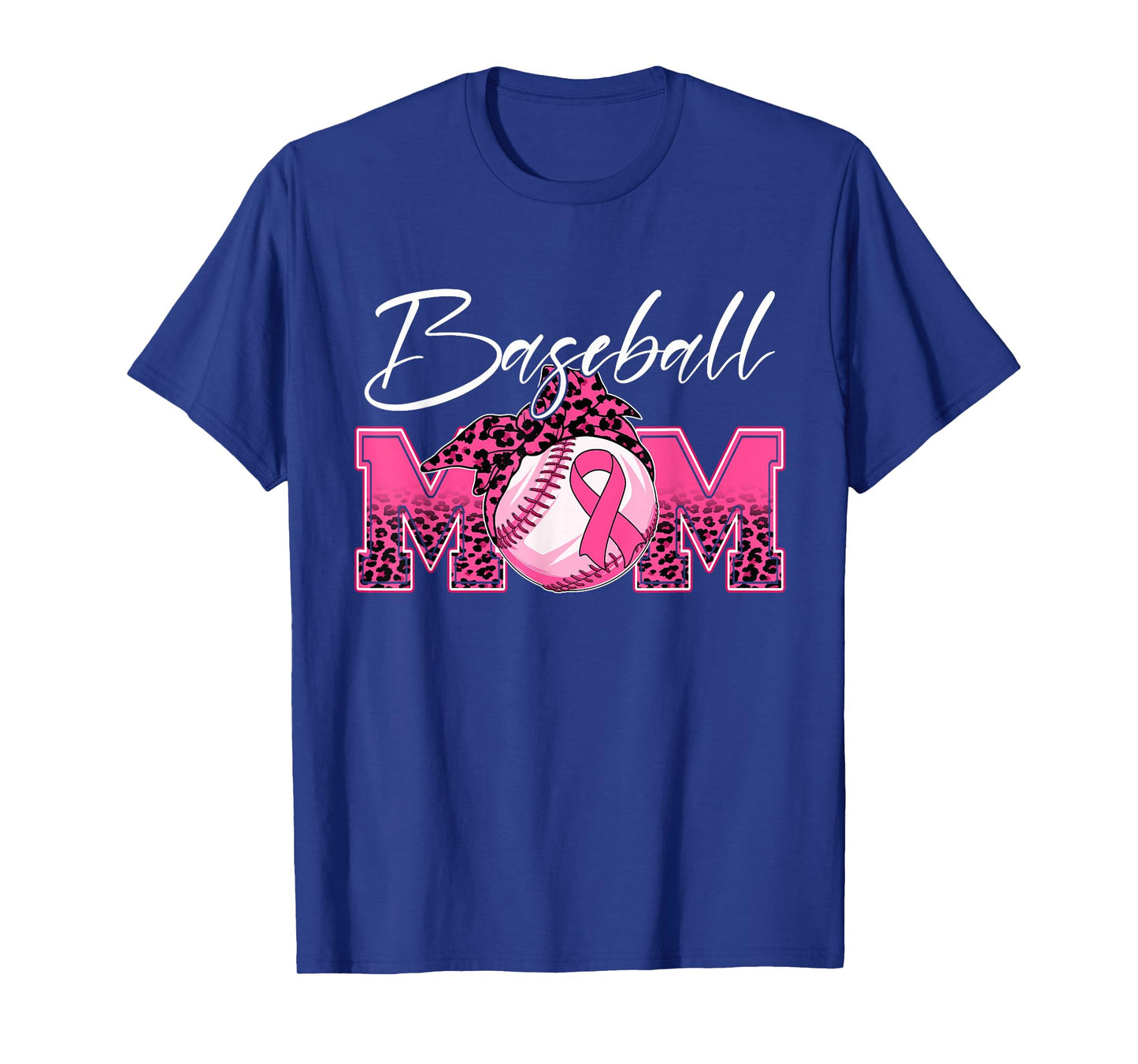 Baseball Mom Breast Cancer Awareness Day Pink Ribbon Women T-Shirt