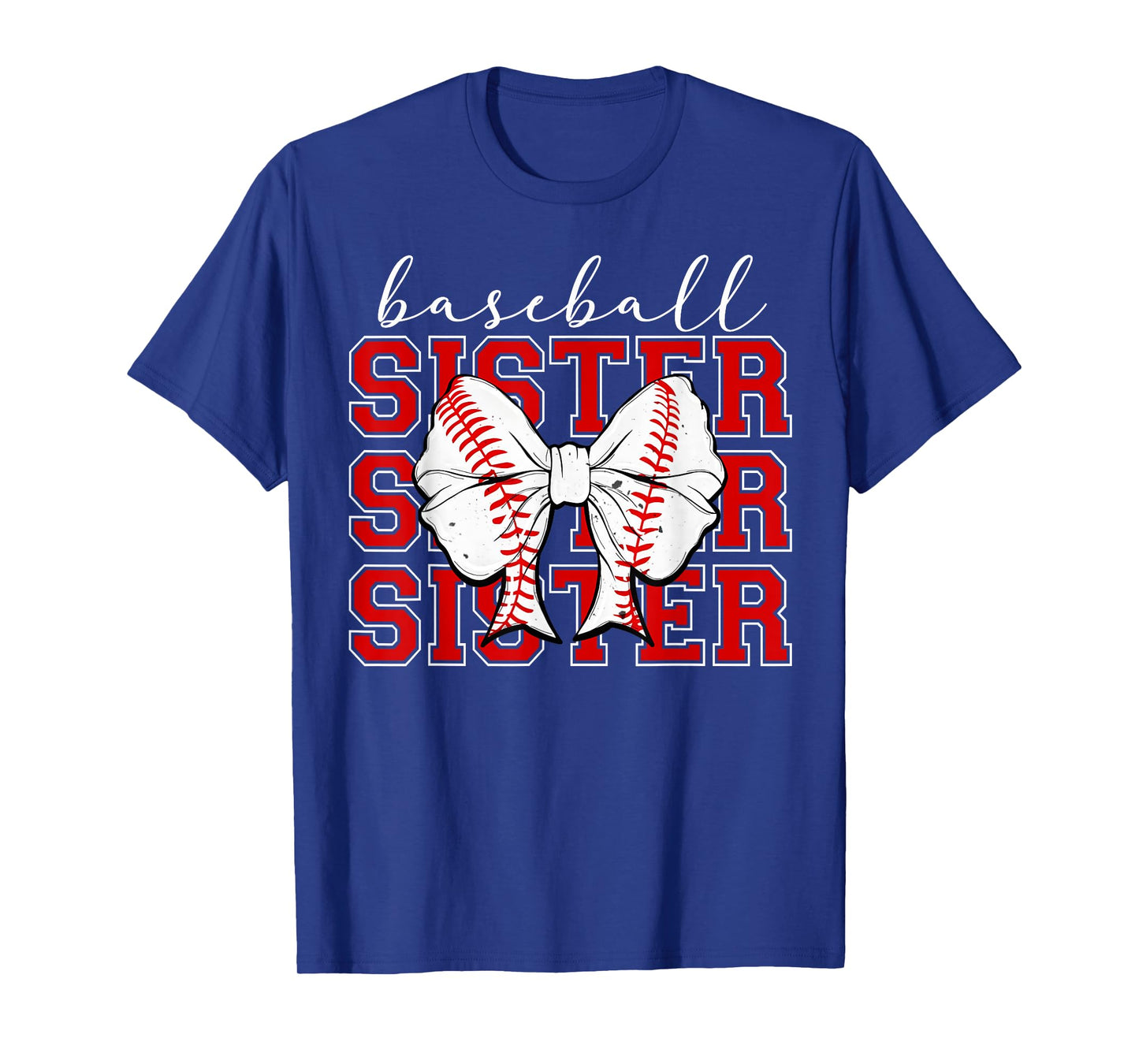 Baseball Sister Vintage Sport Lover Sister Mothers Da T-Shirt