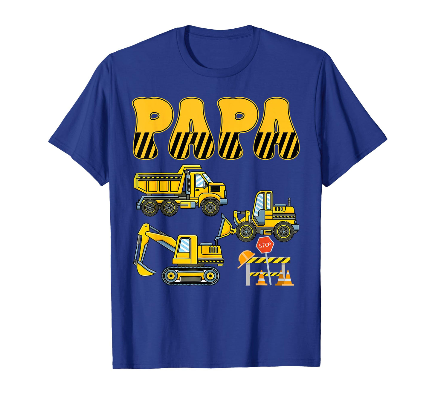 Funny Papa Construction Excavator Kids Boy Family Set T-Shirt