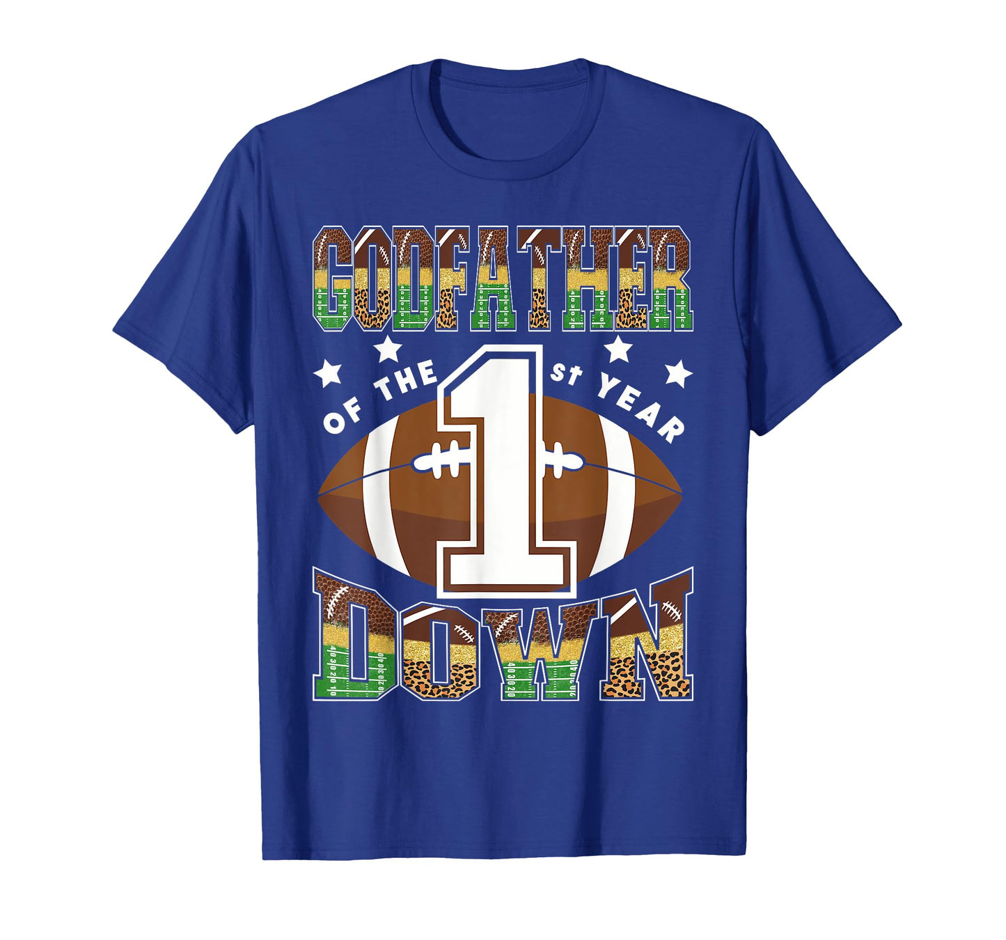 GodFather Of The 1St Year Down Football First Birthday Boy T-Shirt