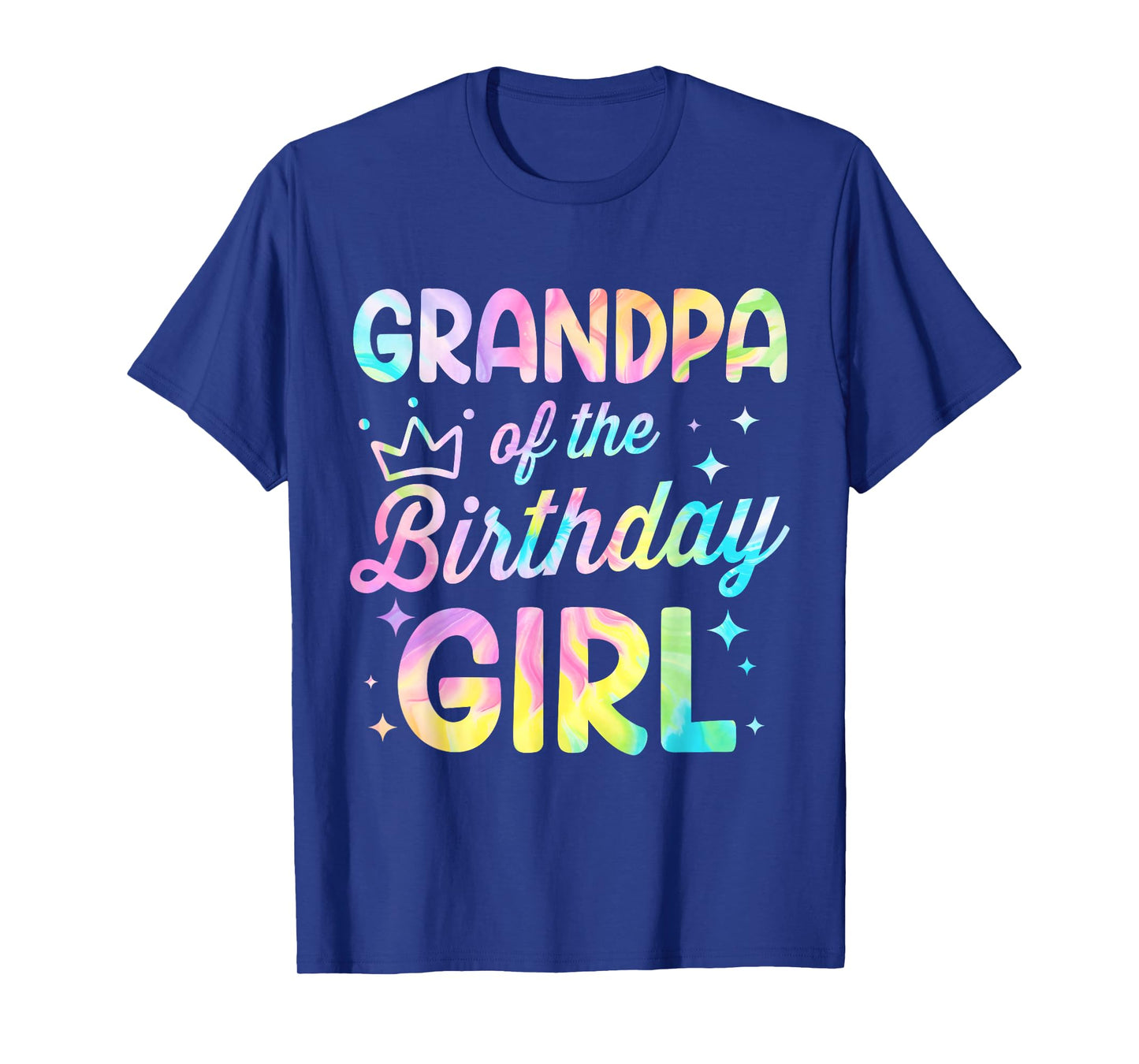 Grandpa Of The Birthday Girl Tie Dye Girl Bday Party T-Shirt