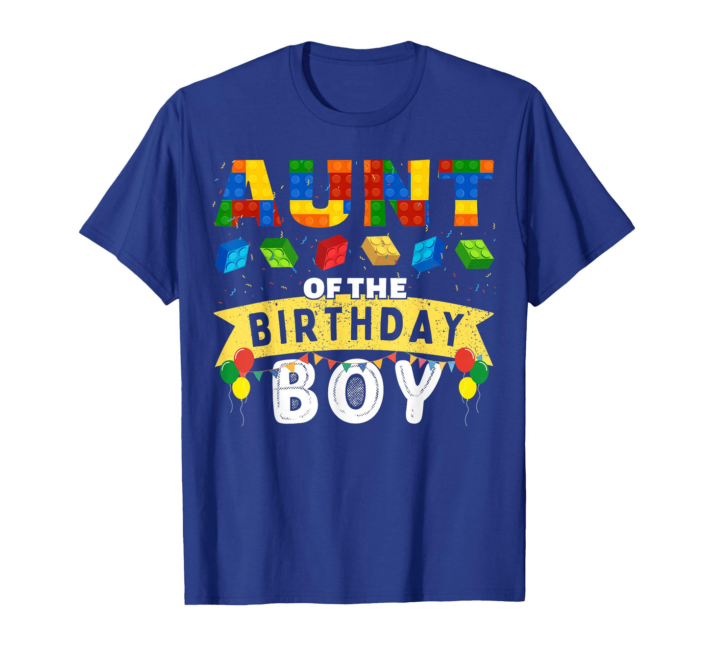 Aunt of the birthday boy Building Blocks Master builder T-Shirt