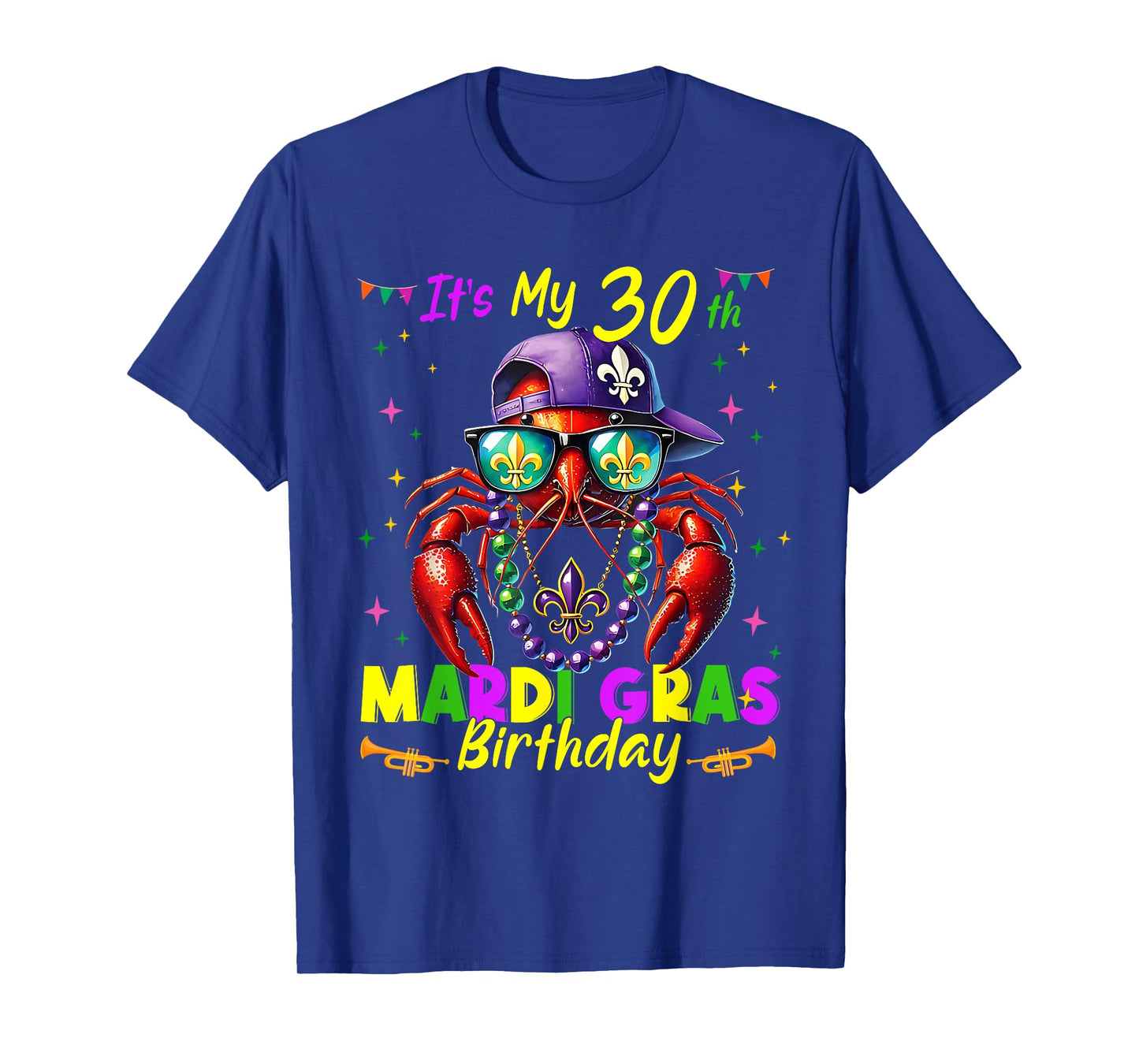 Mardi Gras 30th Birthday Fat Tuesday 30 Years Old Apparel T-Shirt