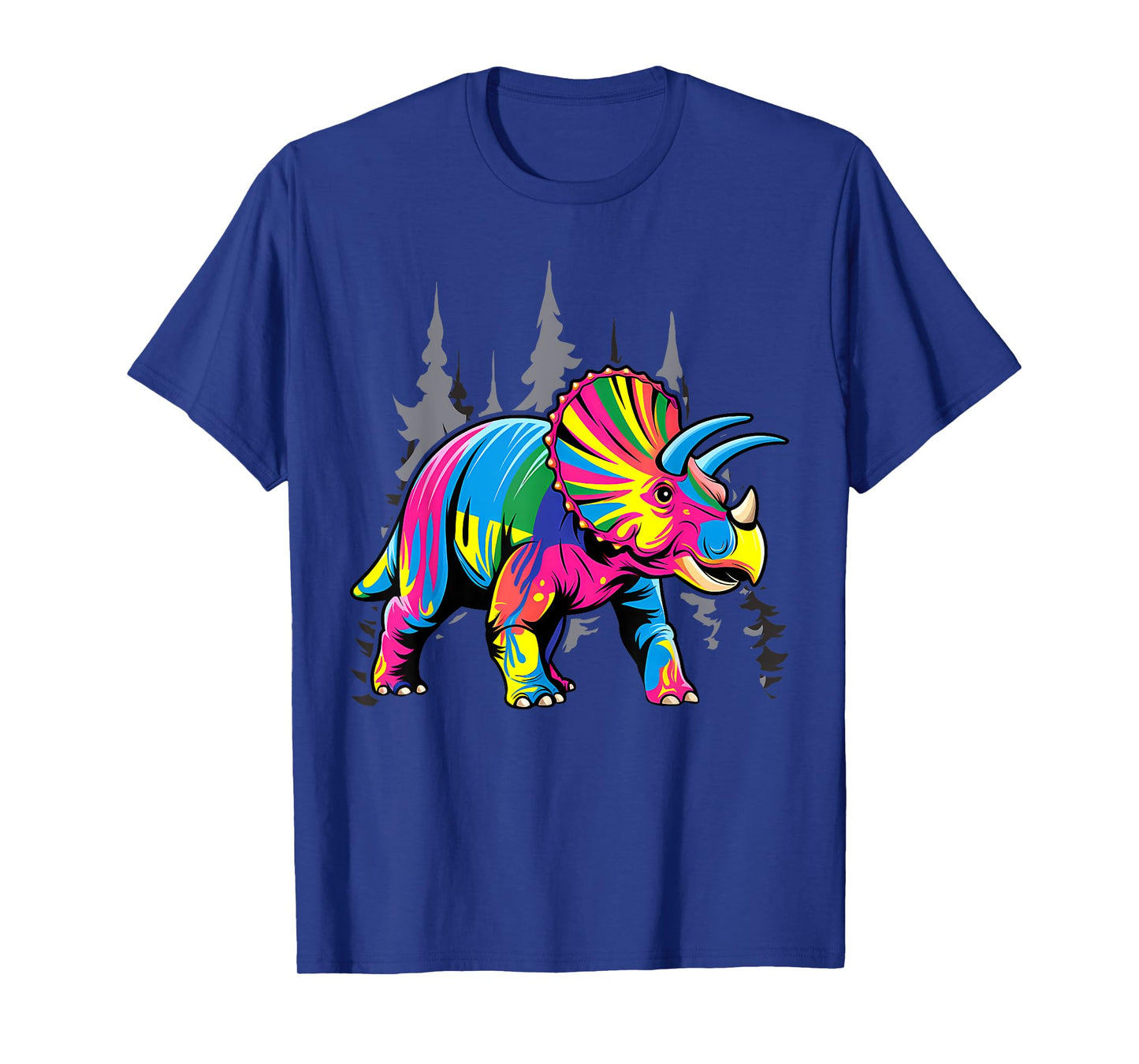 Tie Dye Triceratops Tie Dyed Dinosaur Prehistoric Dino T-Shirt
