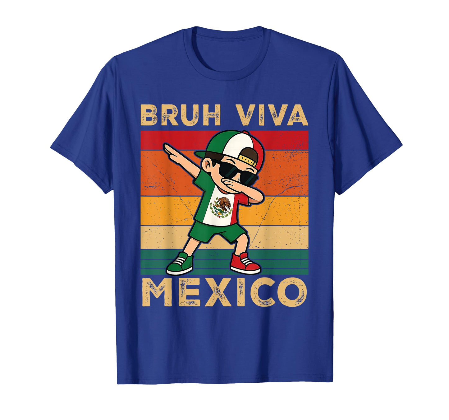 Bruh Viva Mexico Dabbing Boy Mexican Independence Day 2025 T-Shirt