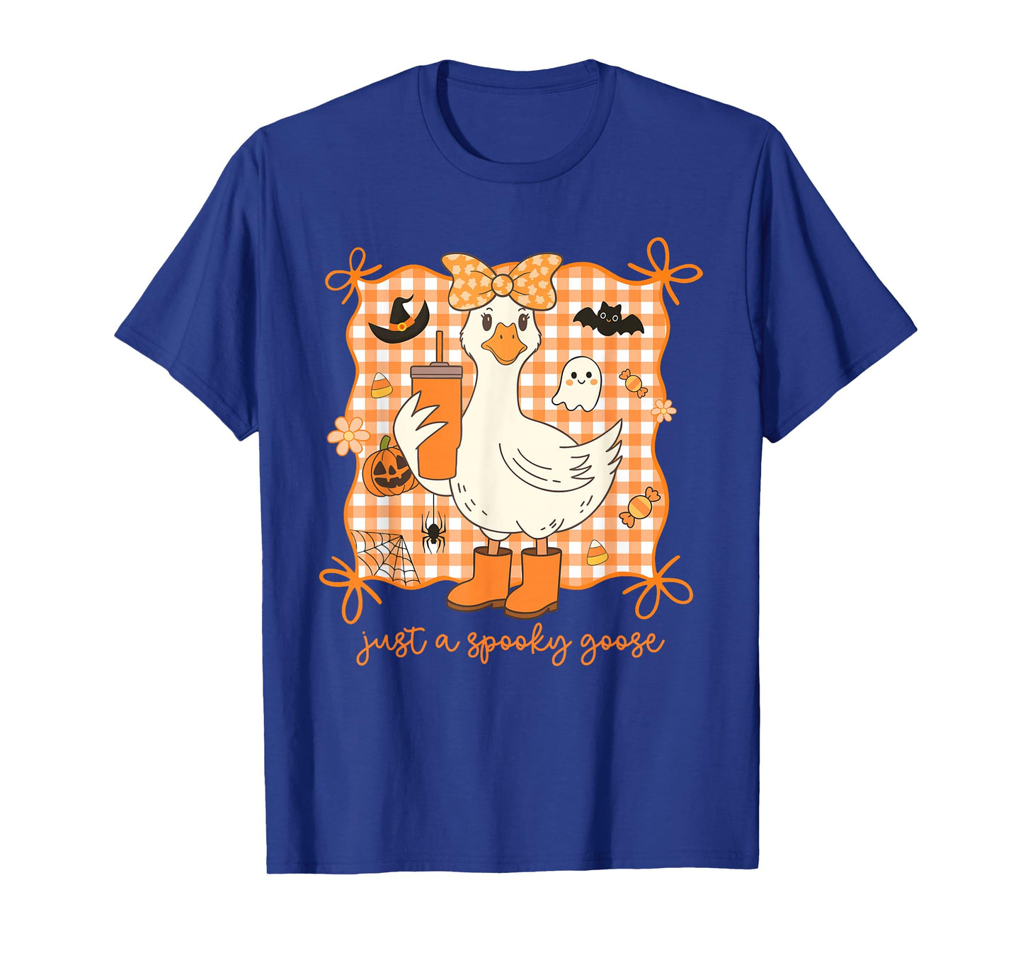 Just A Spooky Goose Halloween Silly Goose Funny Halloween T-Shirt