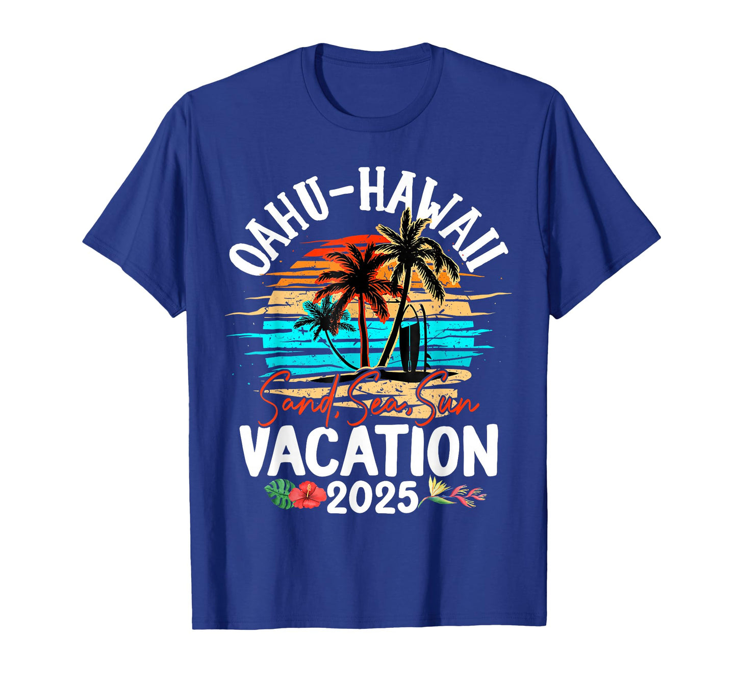 Oahu Hawaii Vacation 2025 Souvenir Matching Family Group T-Shirt