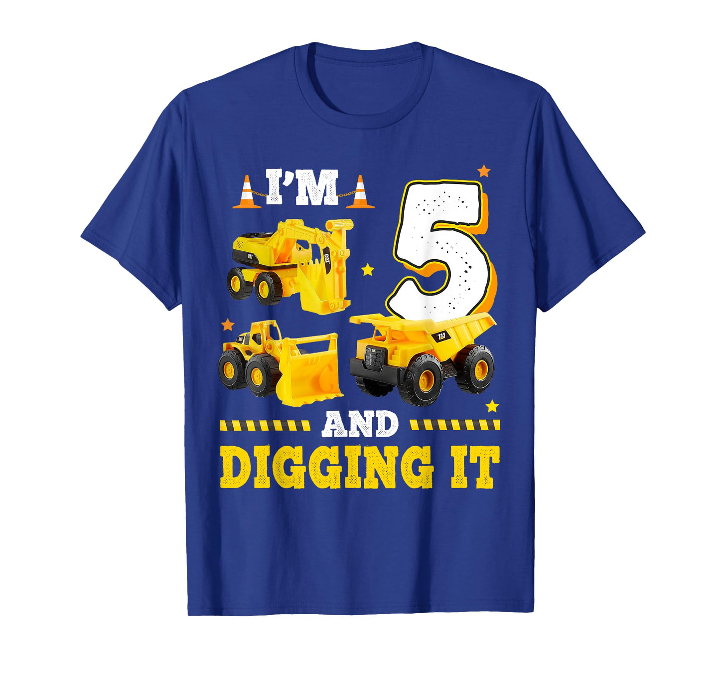 5th Birthday Construction I'm 5yr And Digging It 5 Years Old T-Shirt