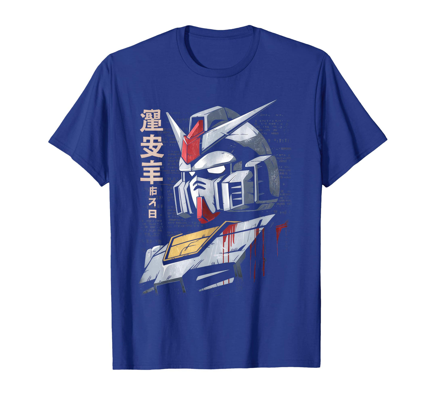 Mecha Tshirt Japanese Mecha Robot Head Anime Art Ukiyo-E T-Shirt