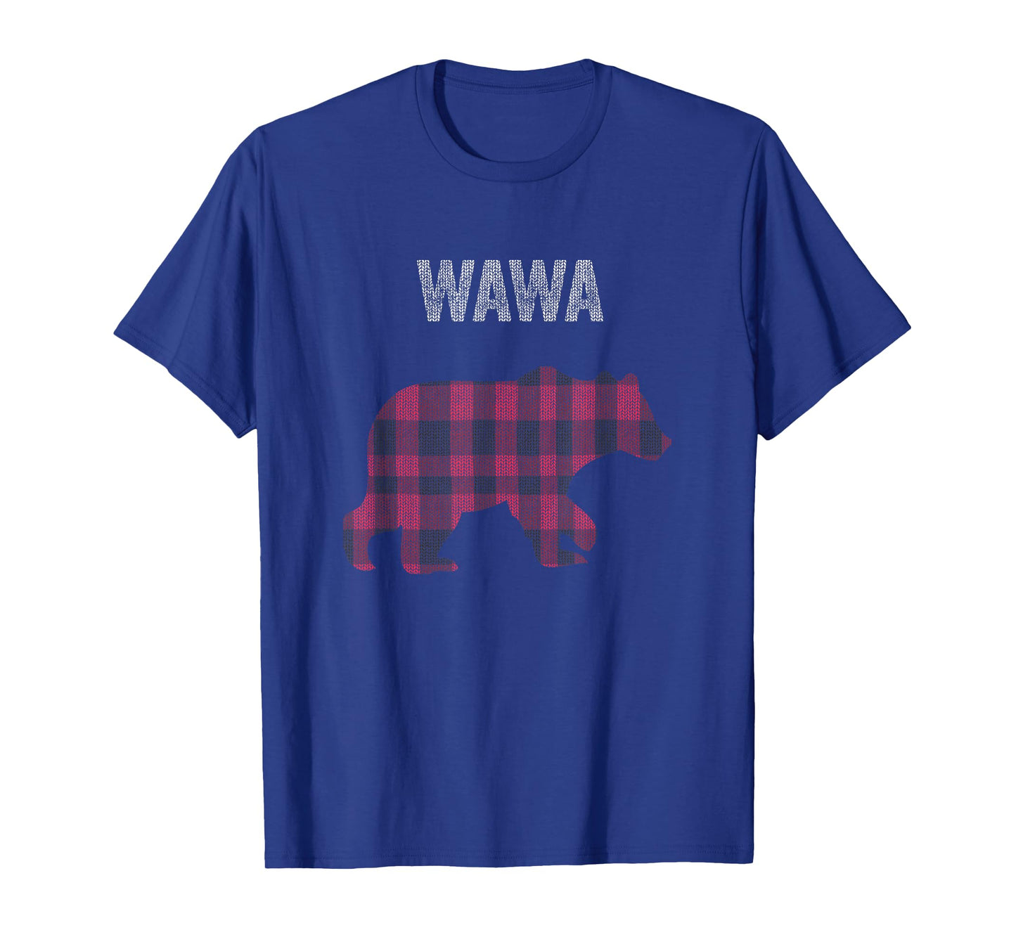 Red Plaid Wawa Bear Buffalo Matching Family Pajama T-Shirt T-Shirt