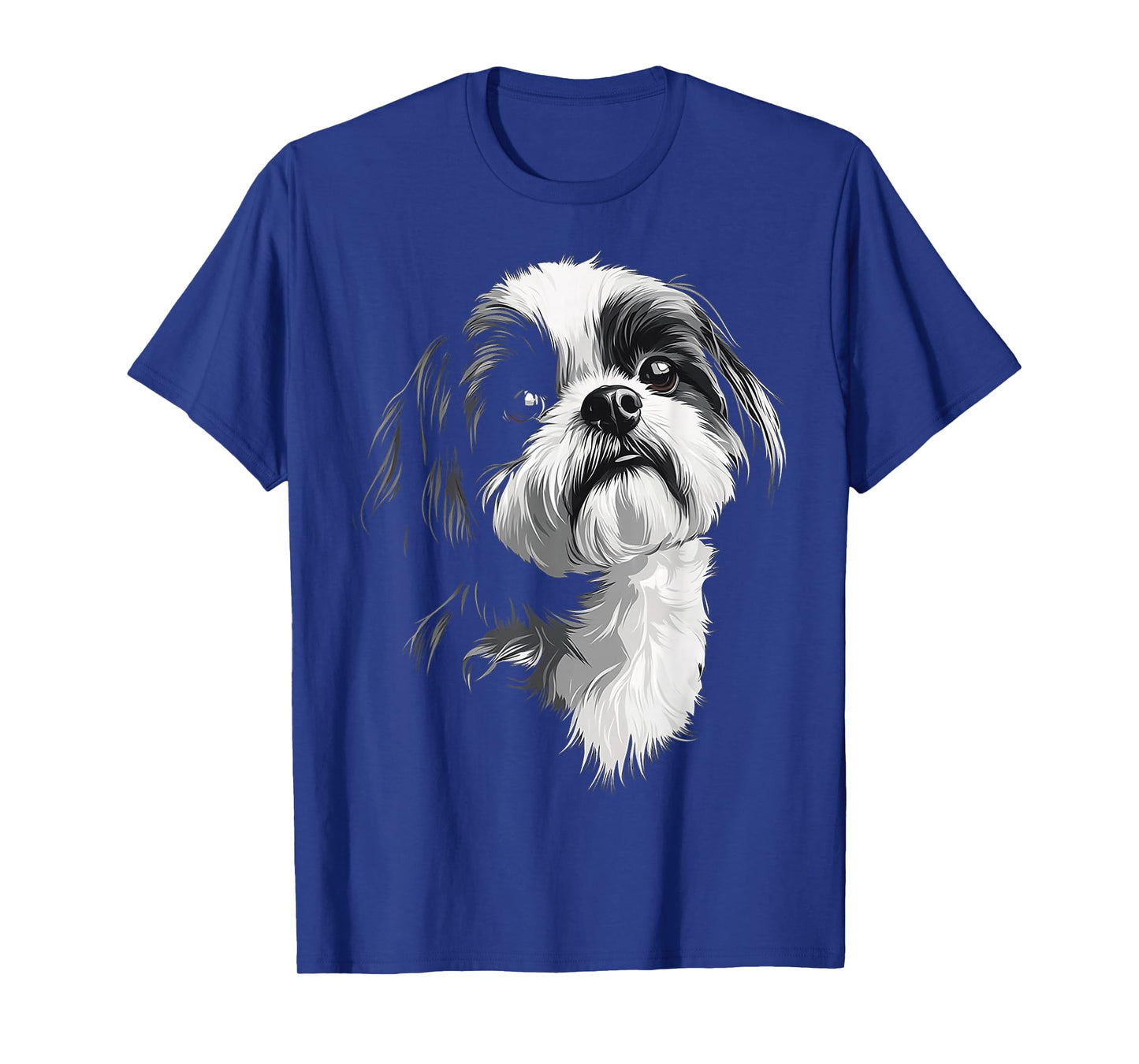 Shih Tzu Dog Motif Pet Illustration Shih Tzu T-Shirt