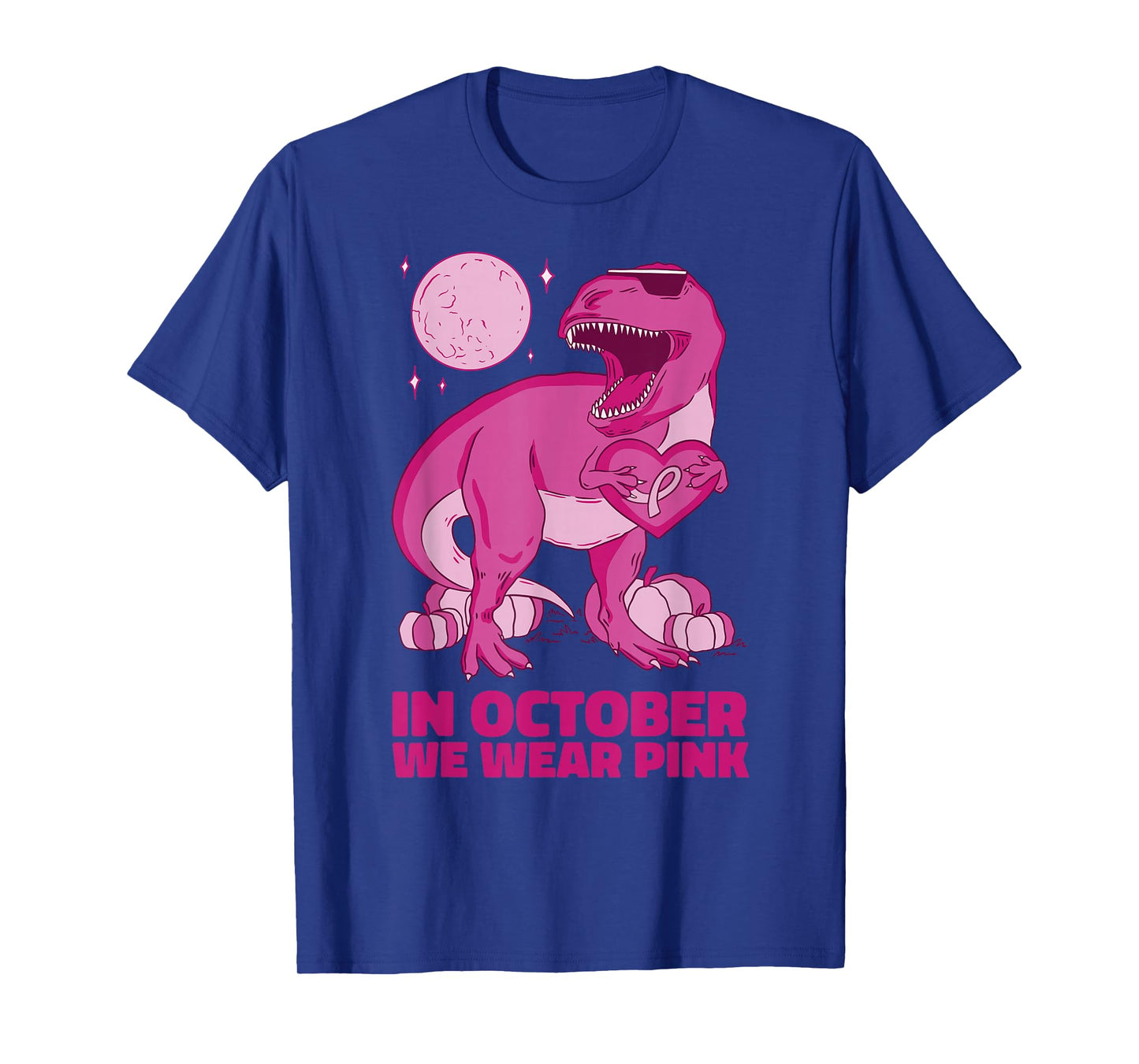 breast cancer awareness In October We Wear Pink dinosaur T-Shirt