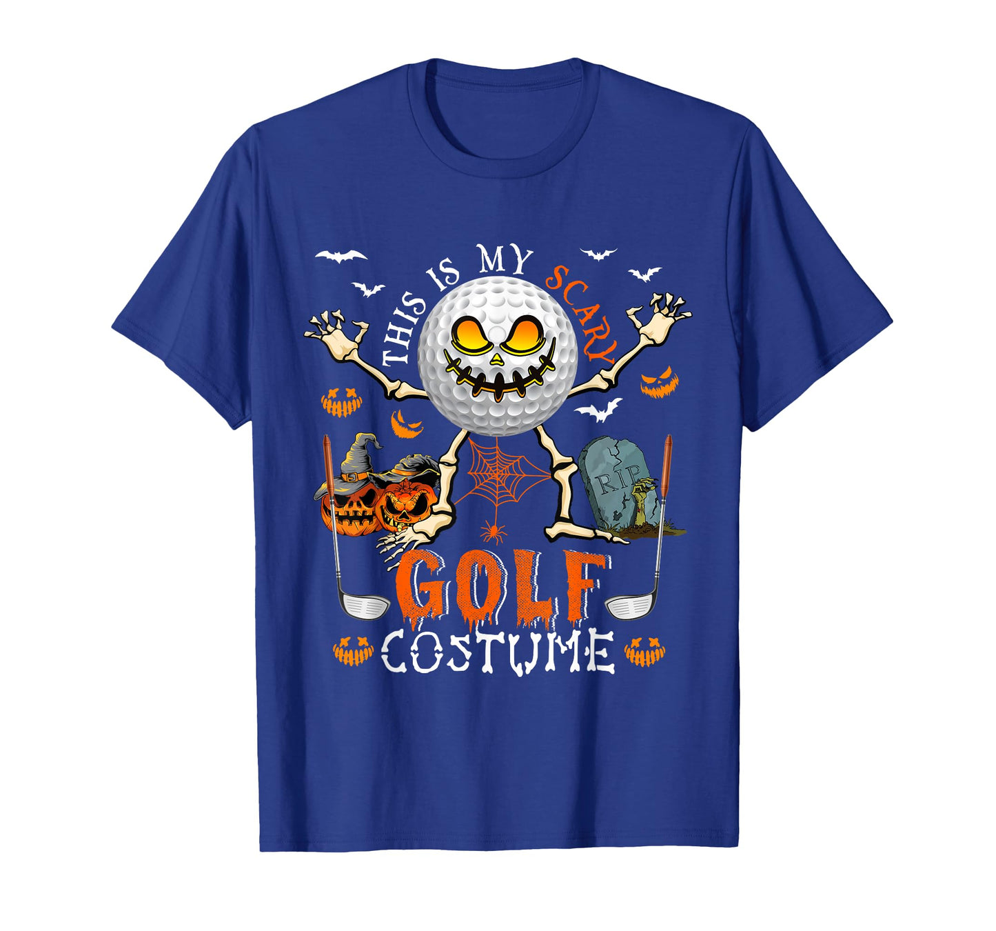 This Is My Scary Golf Costume Halloween Skeleton Lover T-Shirt