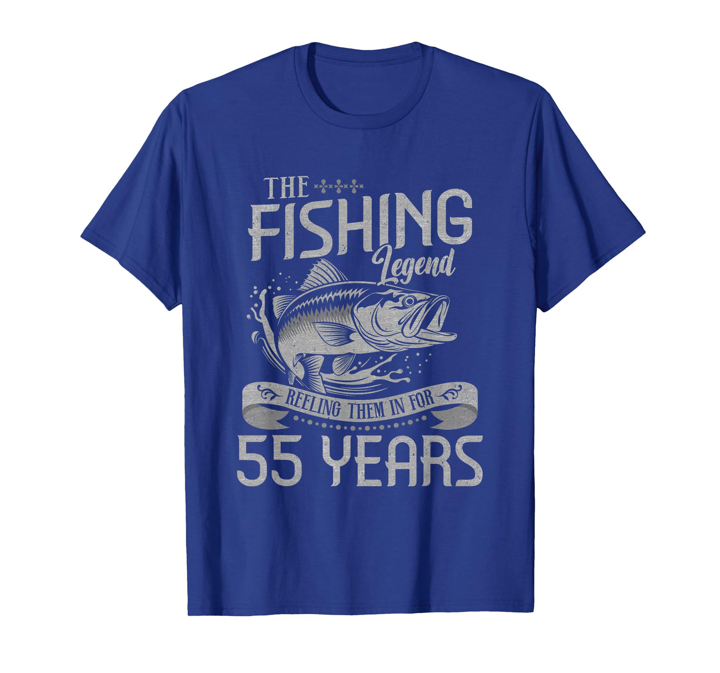 Fishing Legend 55 Years Old Gift Fisherman 55th Birthday Men T-Shirt