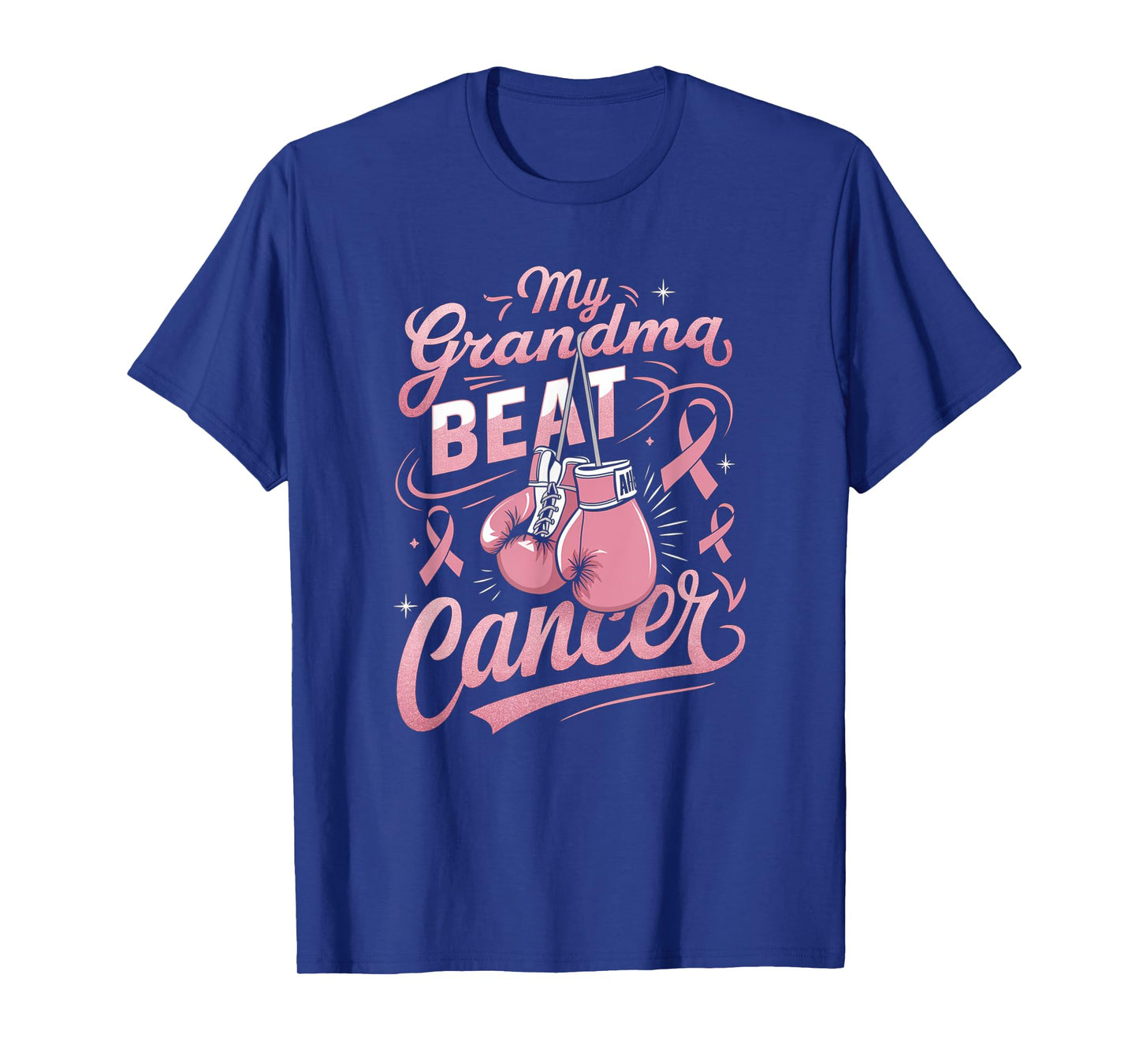 My Grandma Beat Cancer Support Breast Cancer Awareness T-Shirt