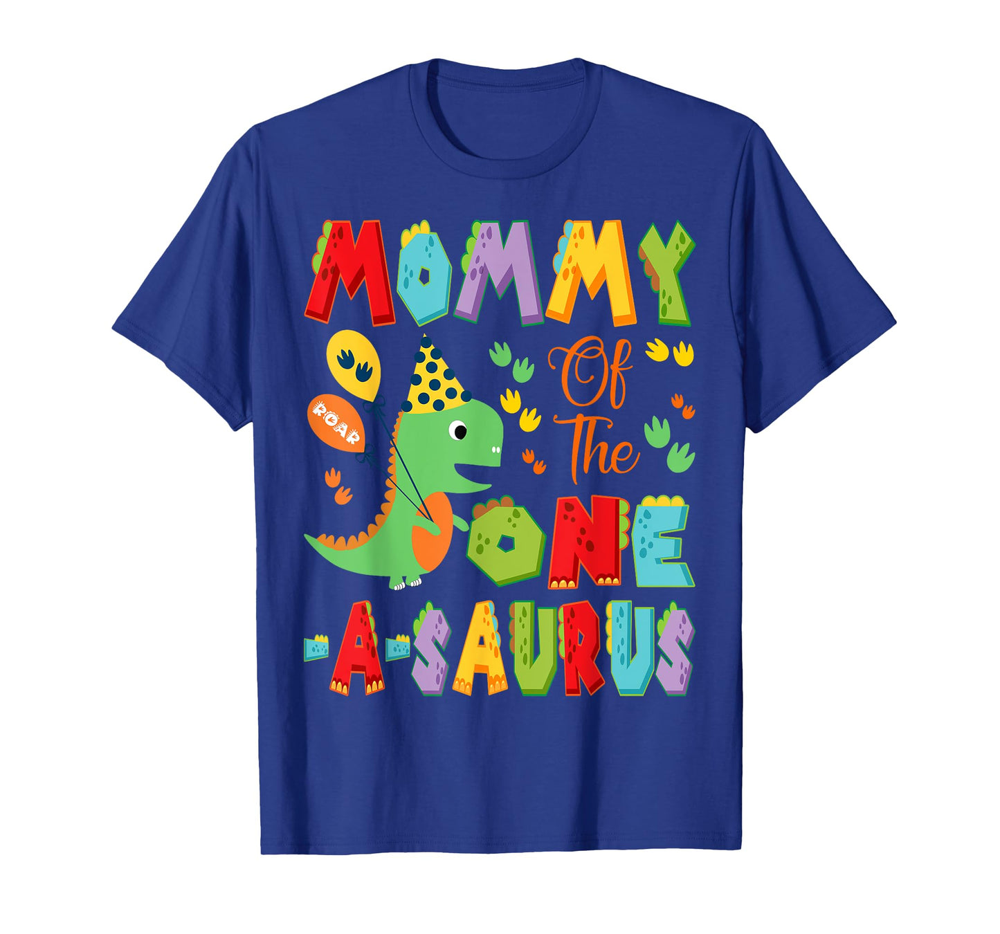 Mommy Of The One-A-Saurus 1St Birthday Boy Dinosaur T-Shirt