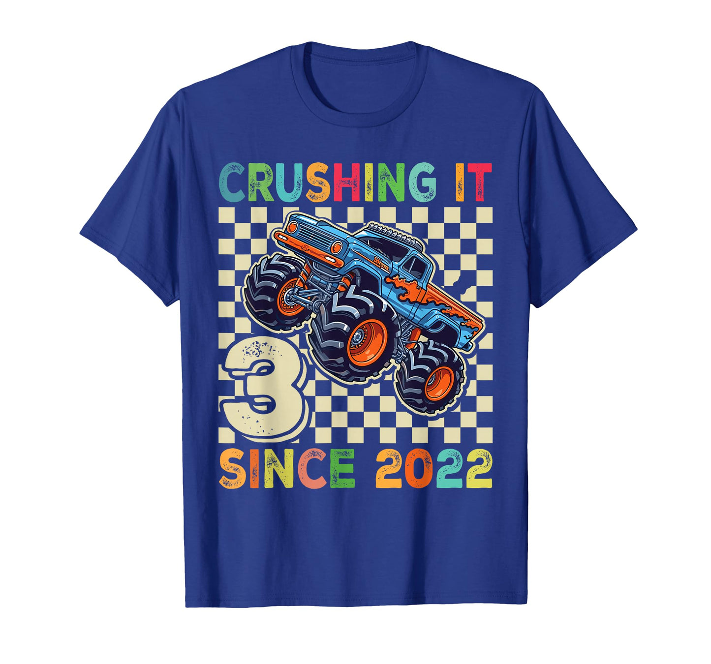 Birthday Monster Truck 3 year Old Boys 3rd Party Born 2022 T-Shirt