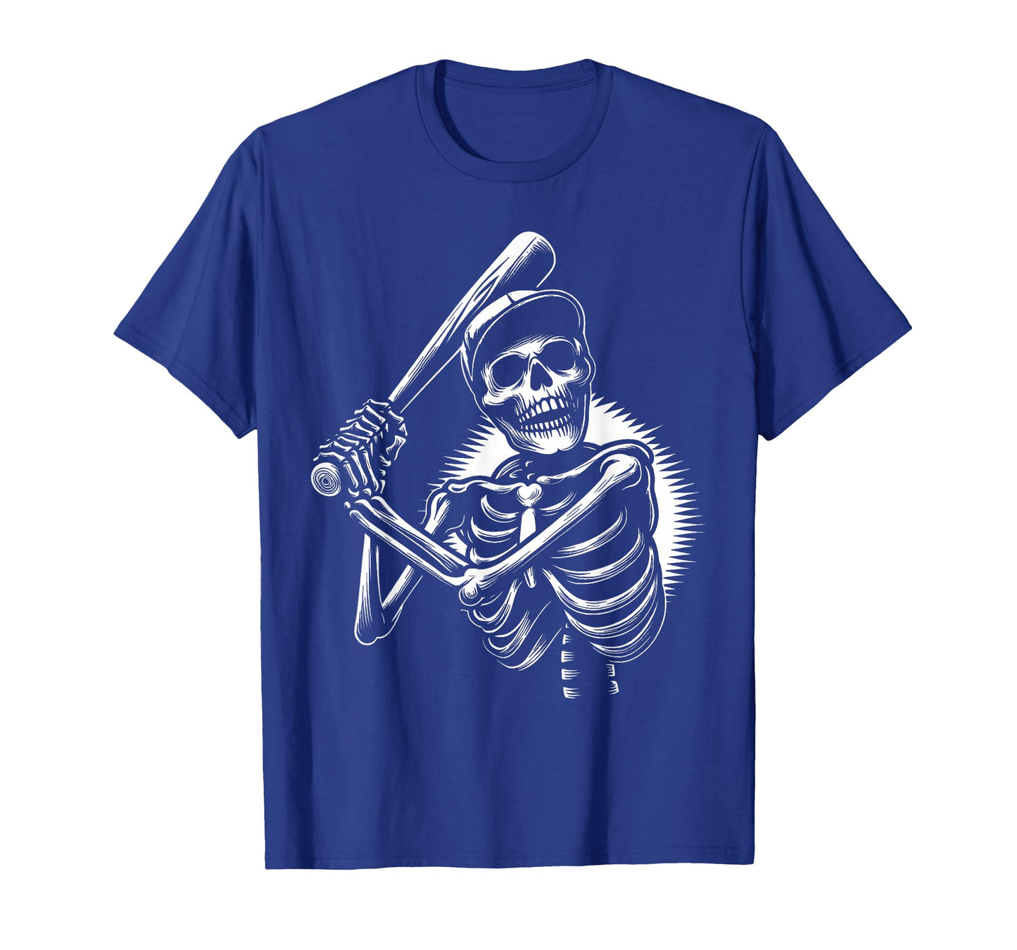 Baseball Skeleton Playing Baseball Halloween Skull Lover T-Shirt