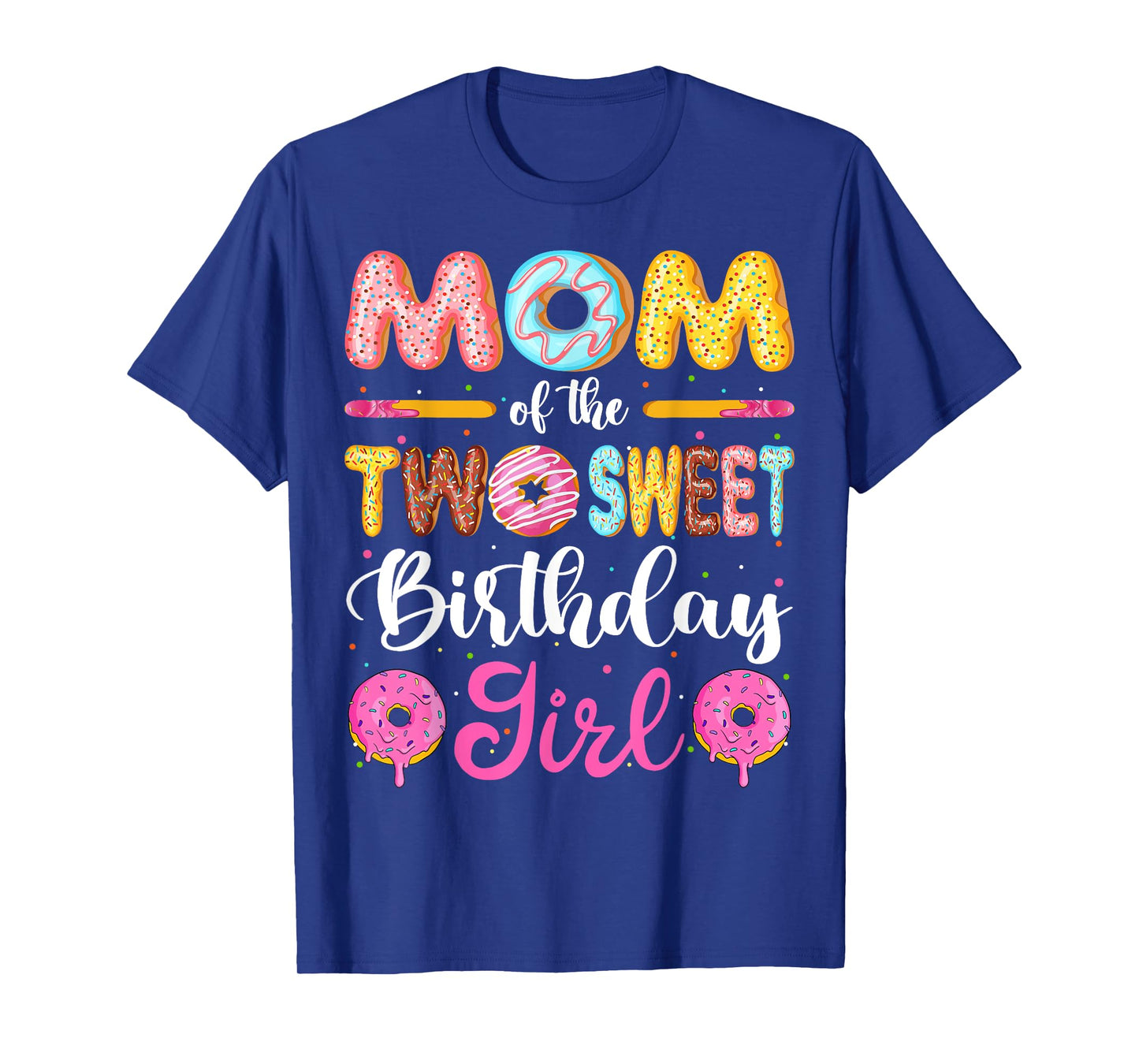 Mom Of The Two Sweet Birthday Girl Donut 2nd Birthday T-Shirt