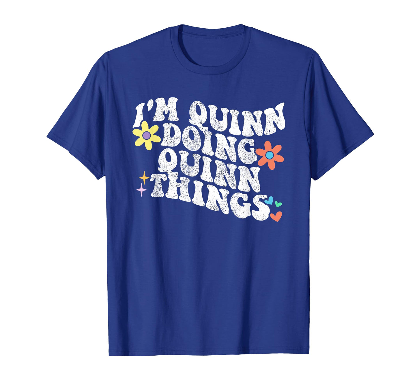 Retro Groovy Im QUINN Doing QUINN Things Funny Mother's Day T-Shirt