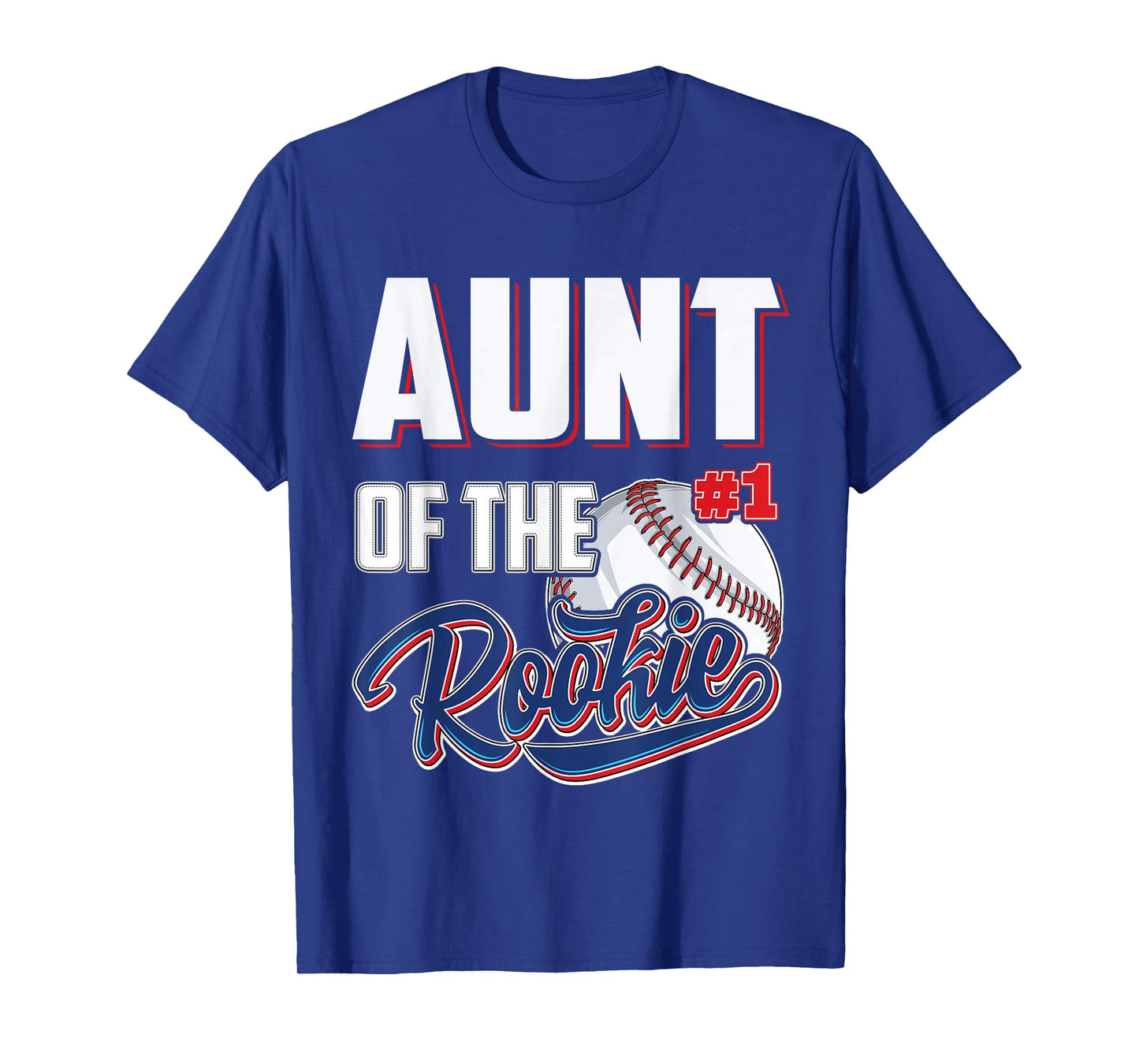 Aunt of Rookie 1 Years old Team 1st Birthday Baseball T-Shirt