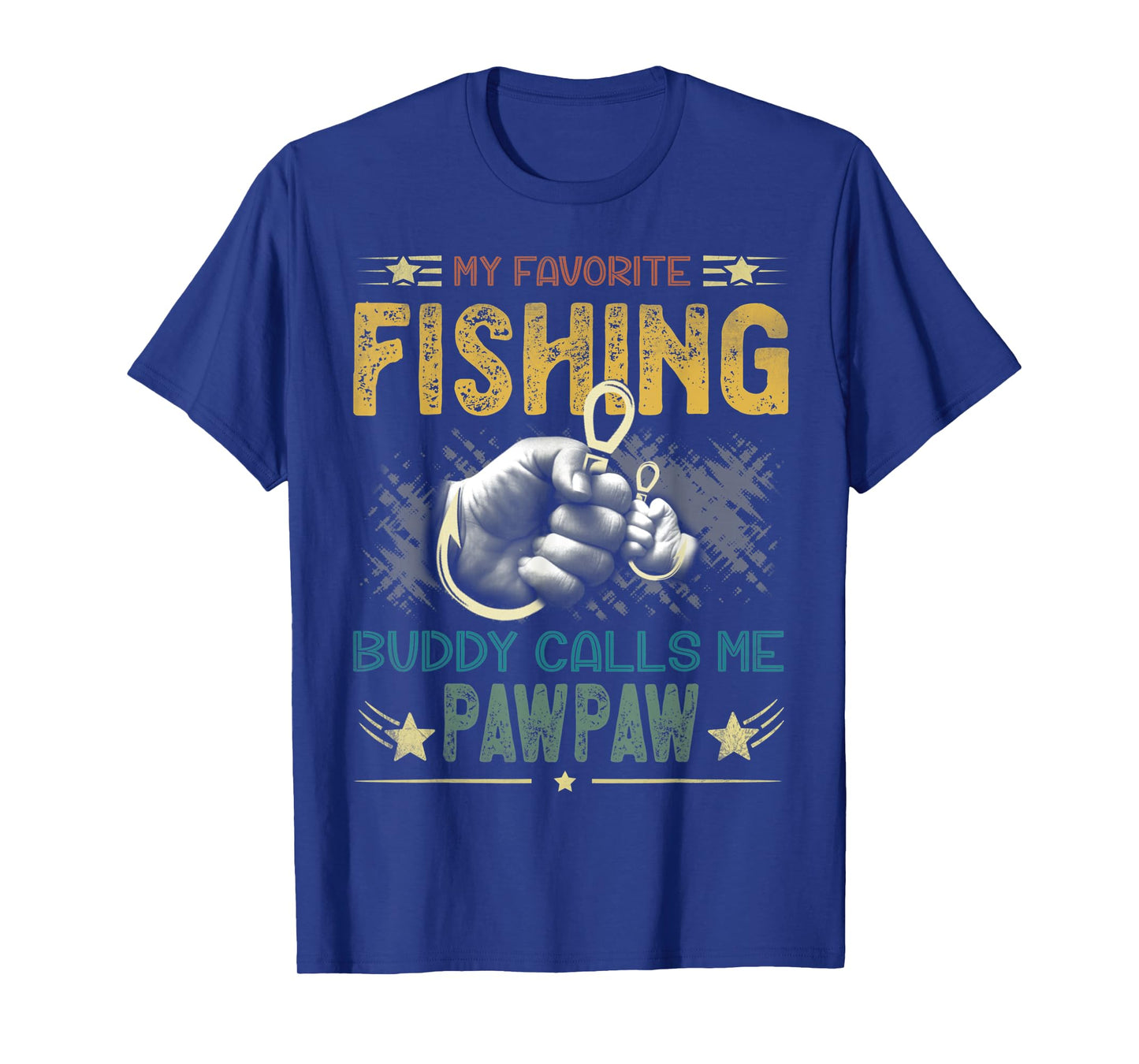Mens Mens My Favorite Fishing Buddy Calls Me Pawpaw Fathers Day T-Shirt