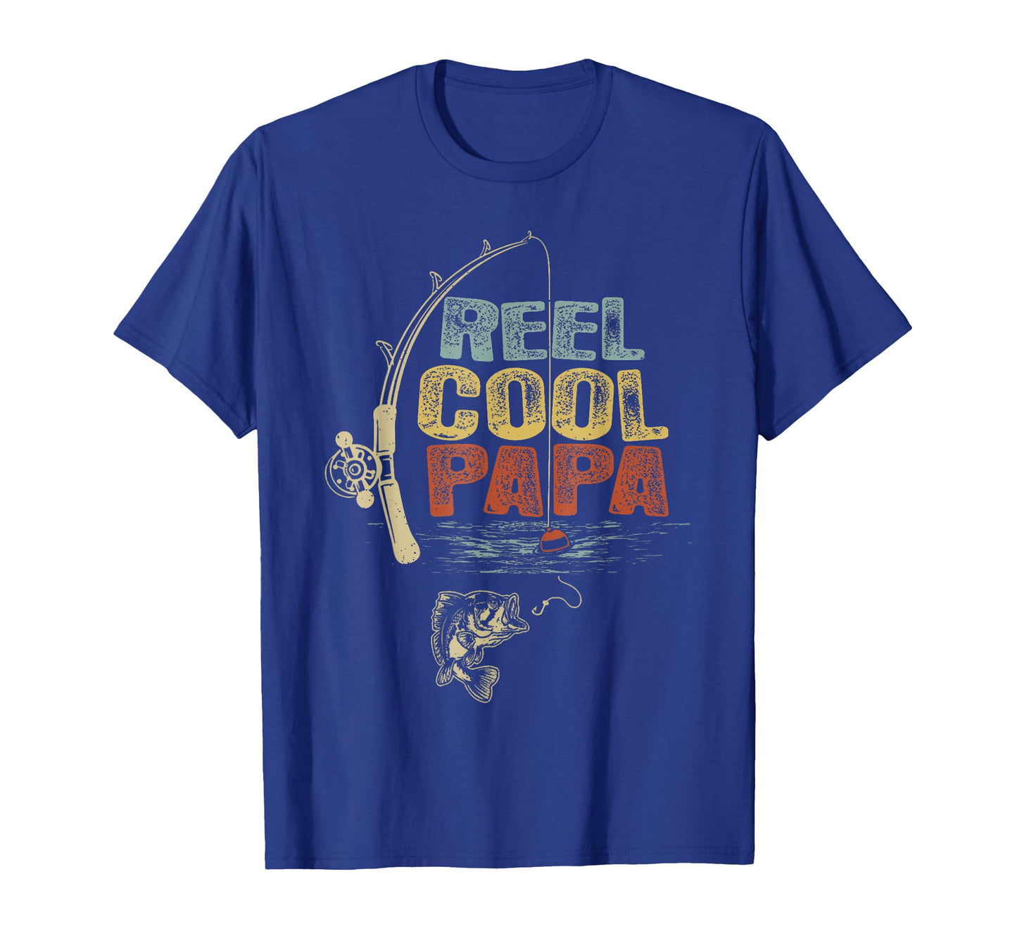 Funny Fisherman Vintage Reel Cool Papa Father Day T-Shirt