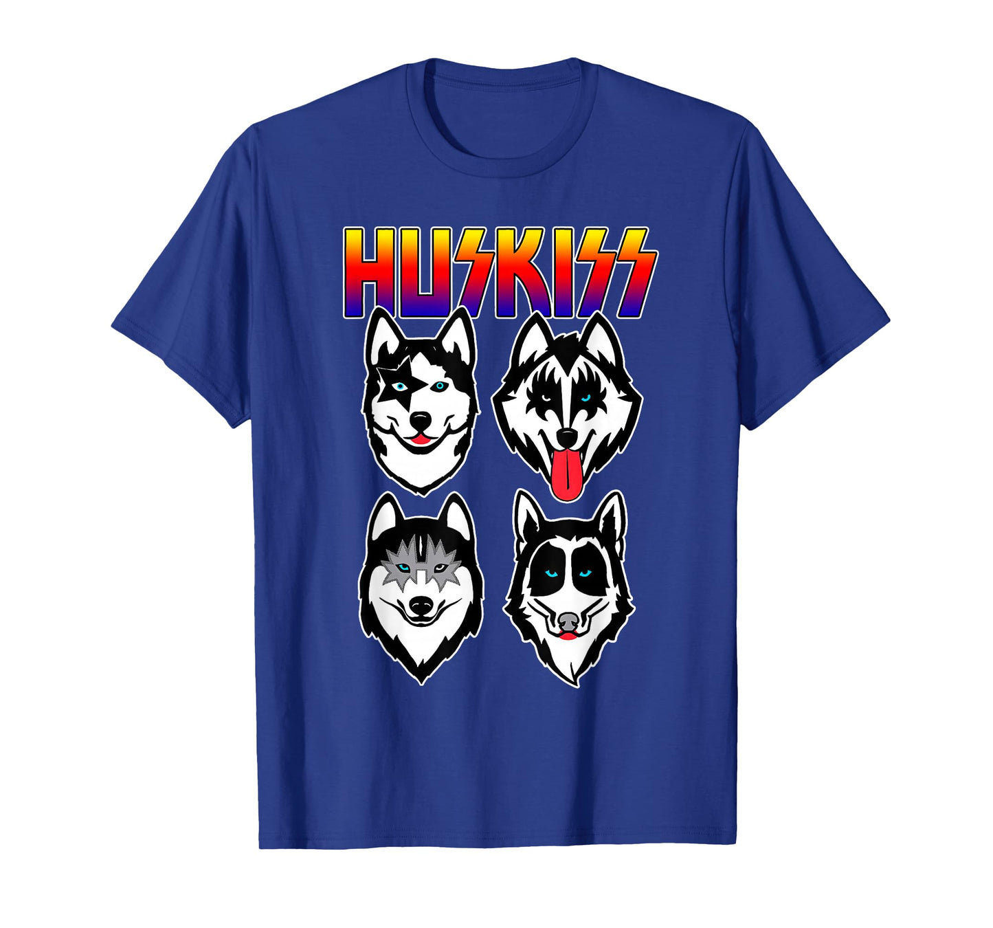 Huskiss Funny Dogs Puppy Rock Rockin Gift For Husky Lover T-Shirt