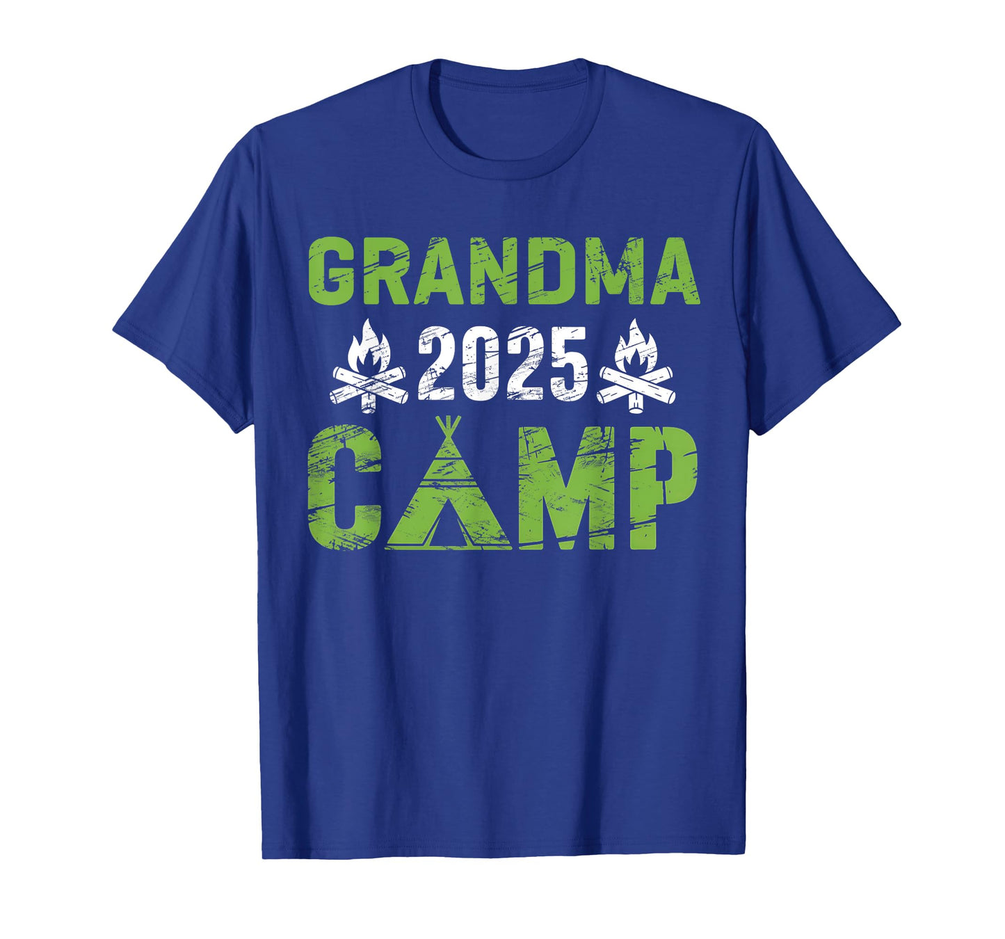 Grandma Camp 2025 Family Vacation Summer Camping Crew Kids T-Shirt