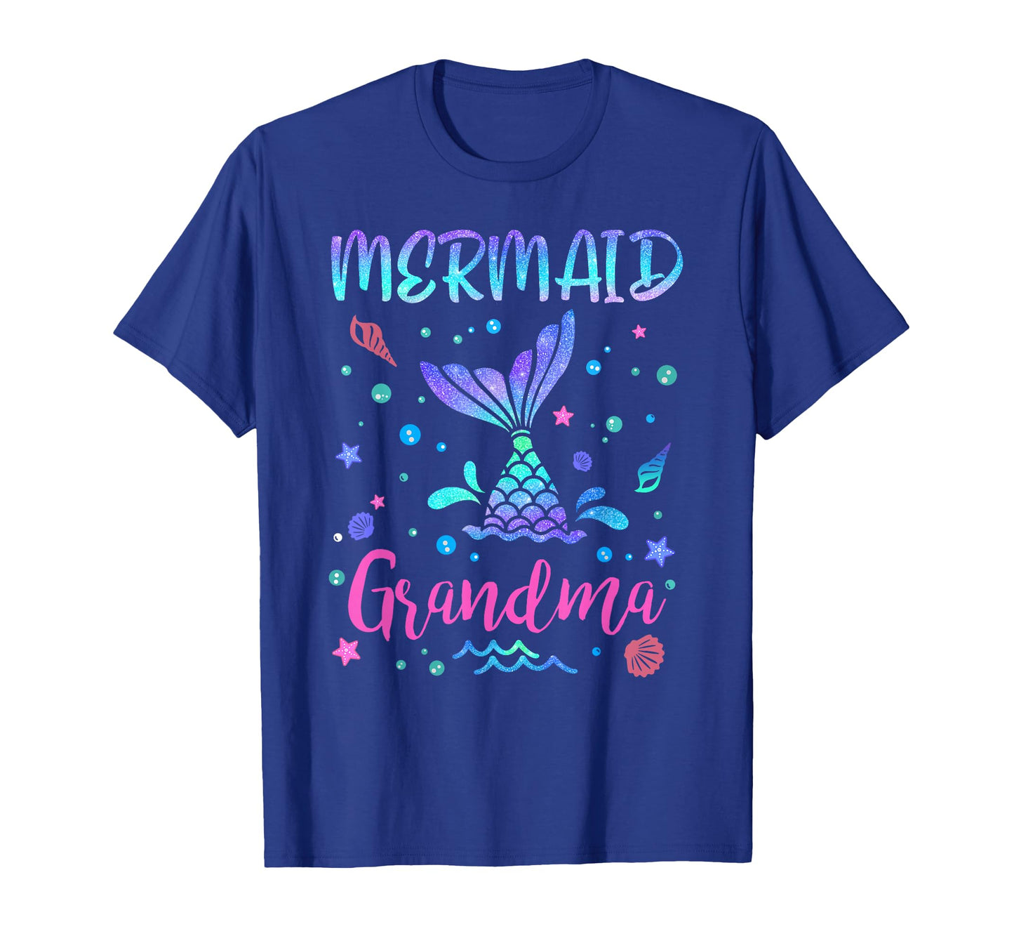 Birthday Mermaid Grandma Matching Family Bday Party Squad T-Shirt