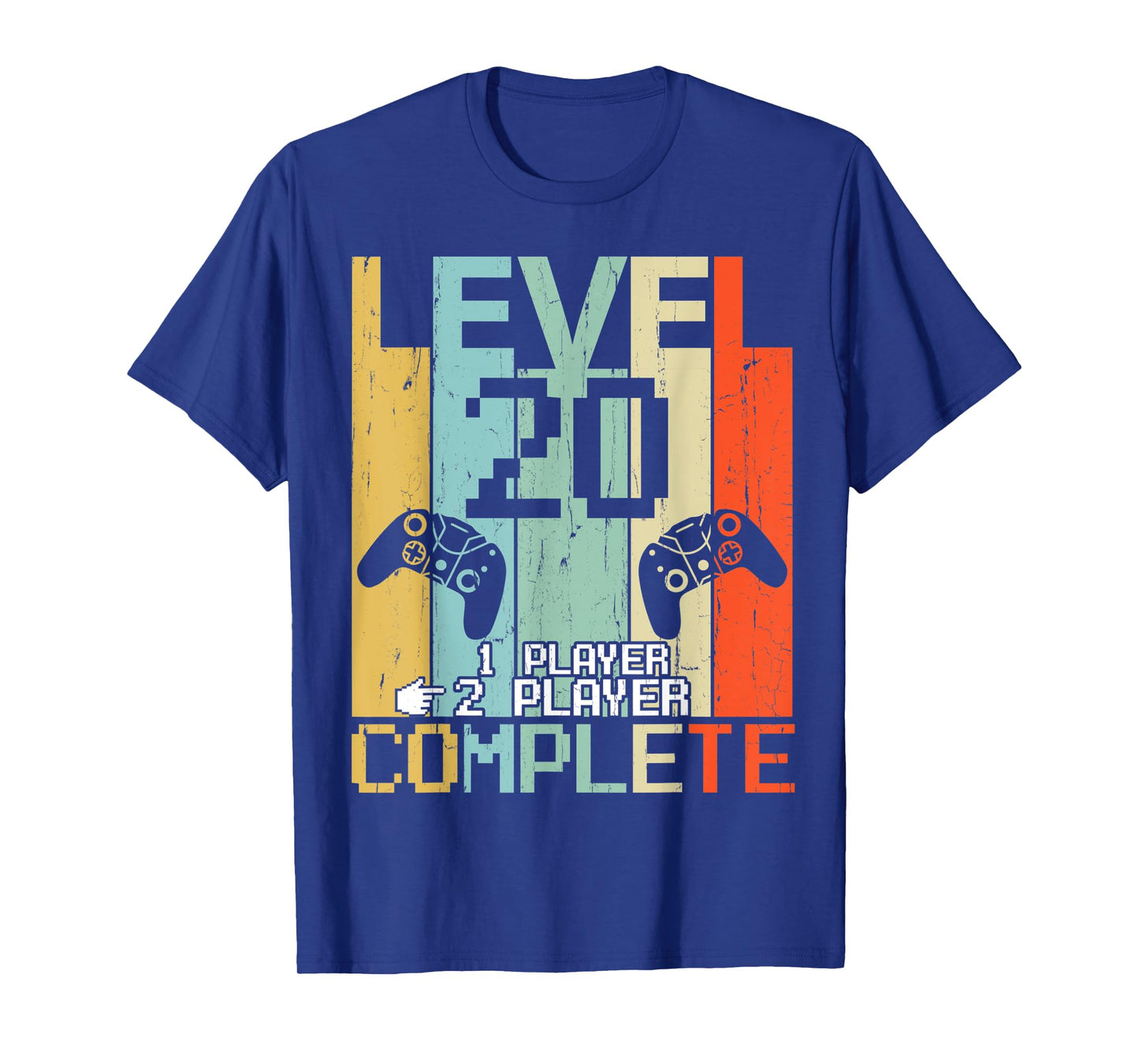 Level 20 Years Complete Gamer Couple Vintage Retro Shirt