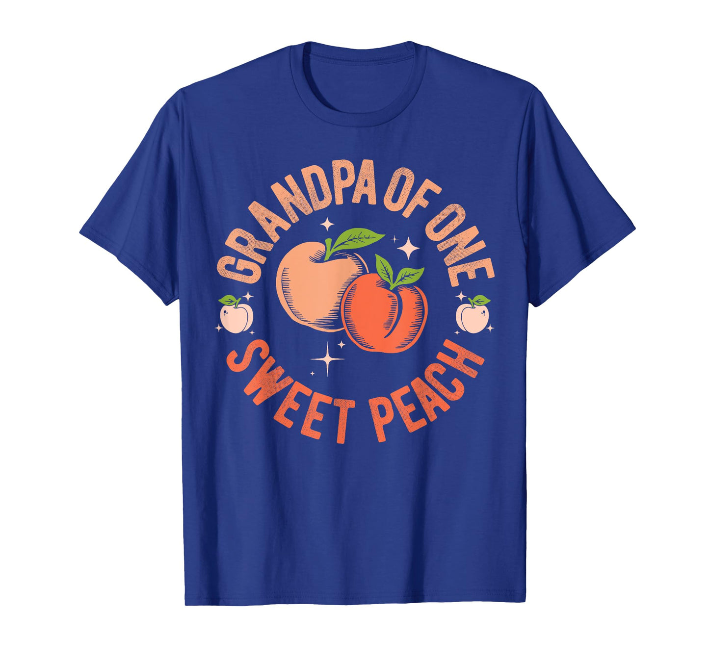 Grandpa First Birthday One Sweet Peach Bday Family Matching T-Shirt