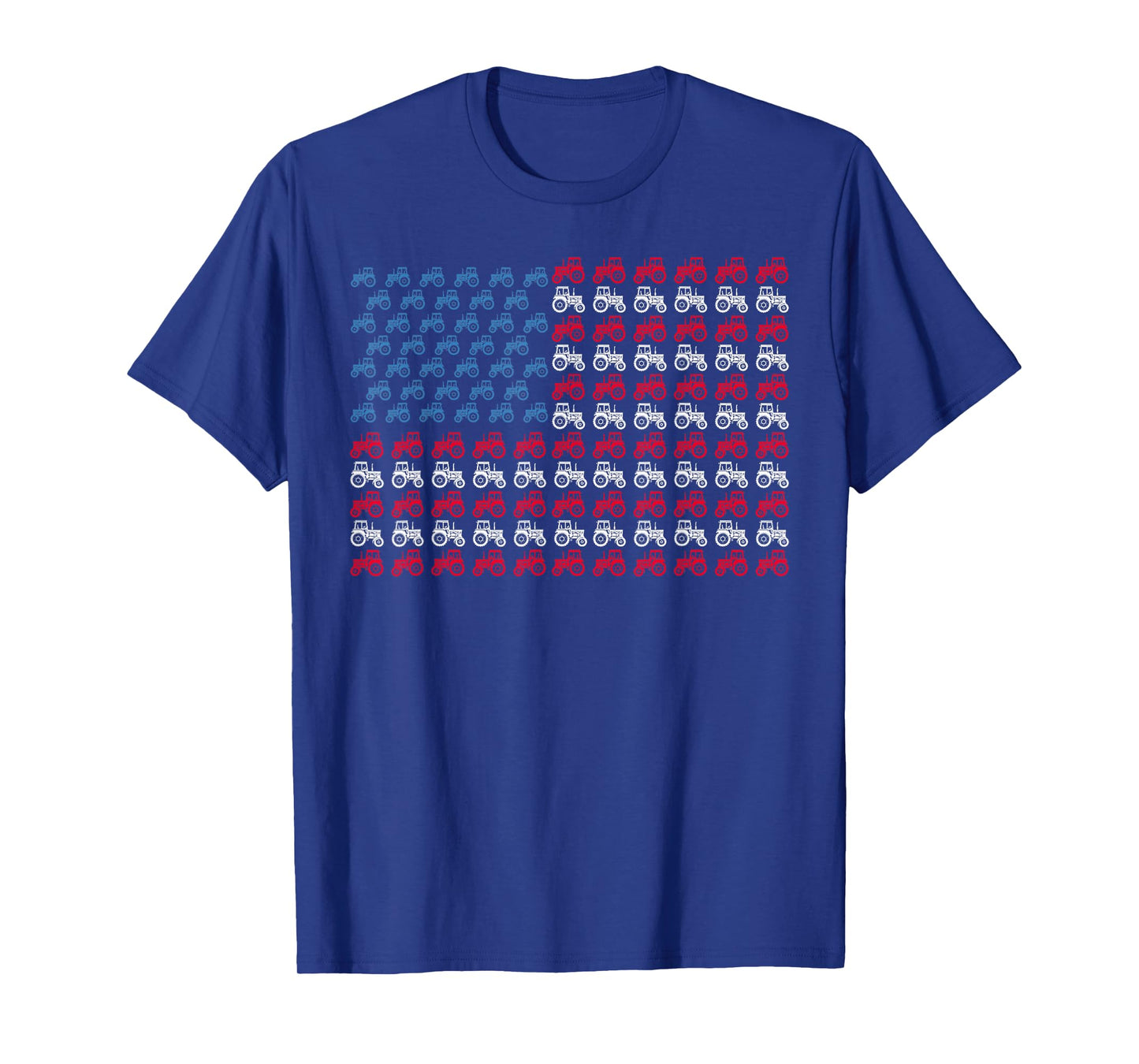 Farmer Tractors Arrange Into American Flag 4th Of July T-Shirt for Women Kids Men