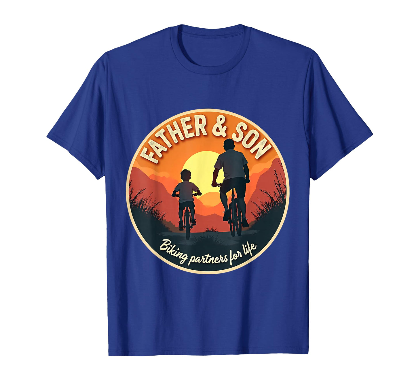 Father And Son Biking Partners For Life Dad Father's Day Fun T-Shirt