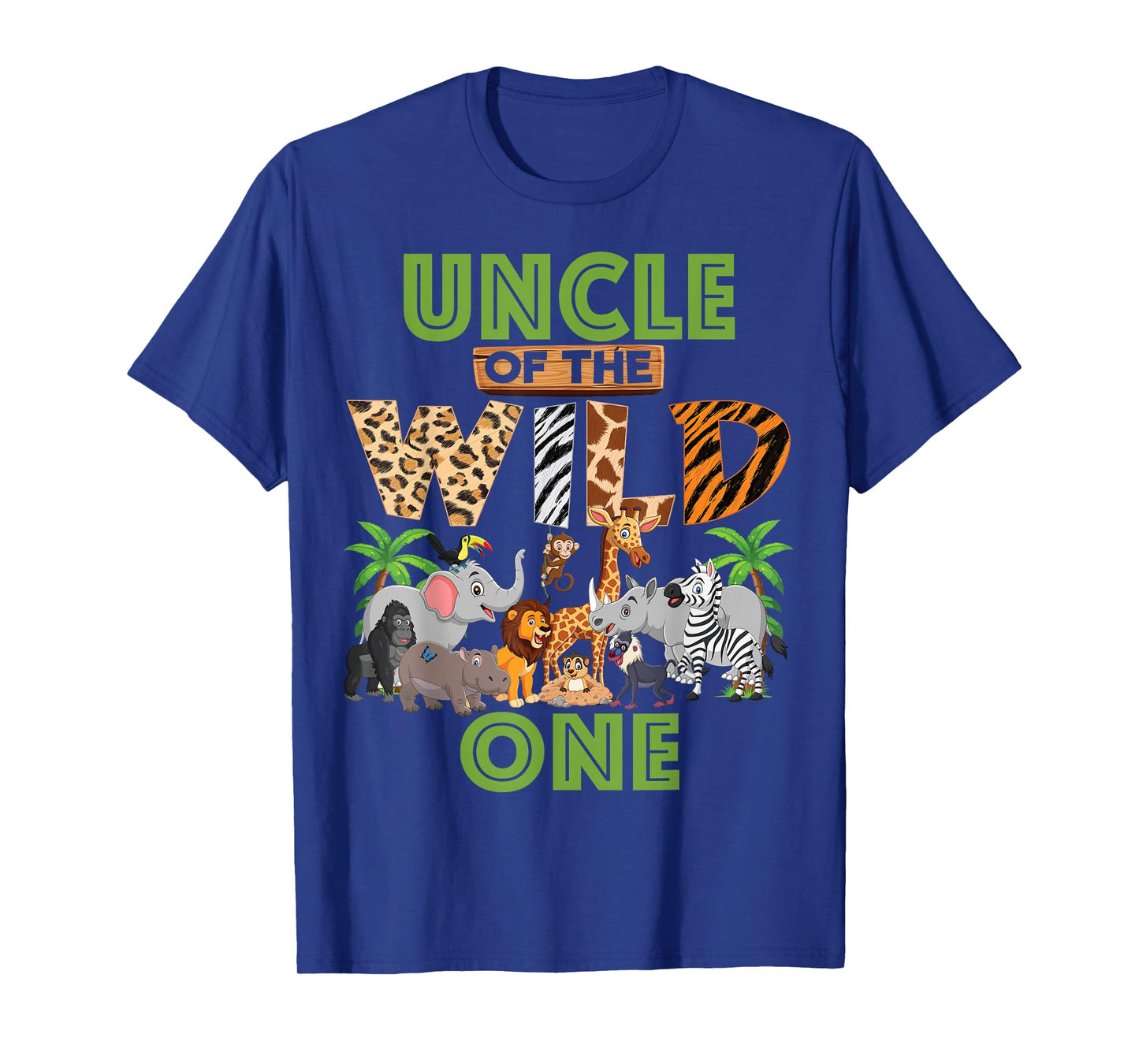 1st Birthday Zoo Safari Jungle Uncle Of The Wild One B-day T-Shirt