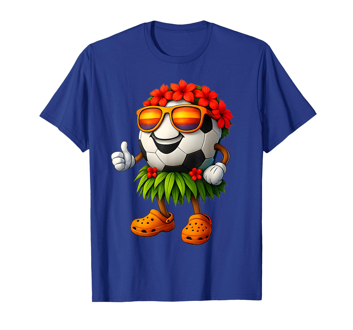 Funny Hawaii Soccer Ball Hawaiian Tropical Summer Vacation T-Shirt