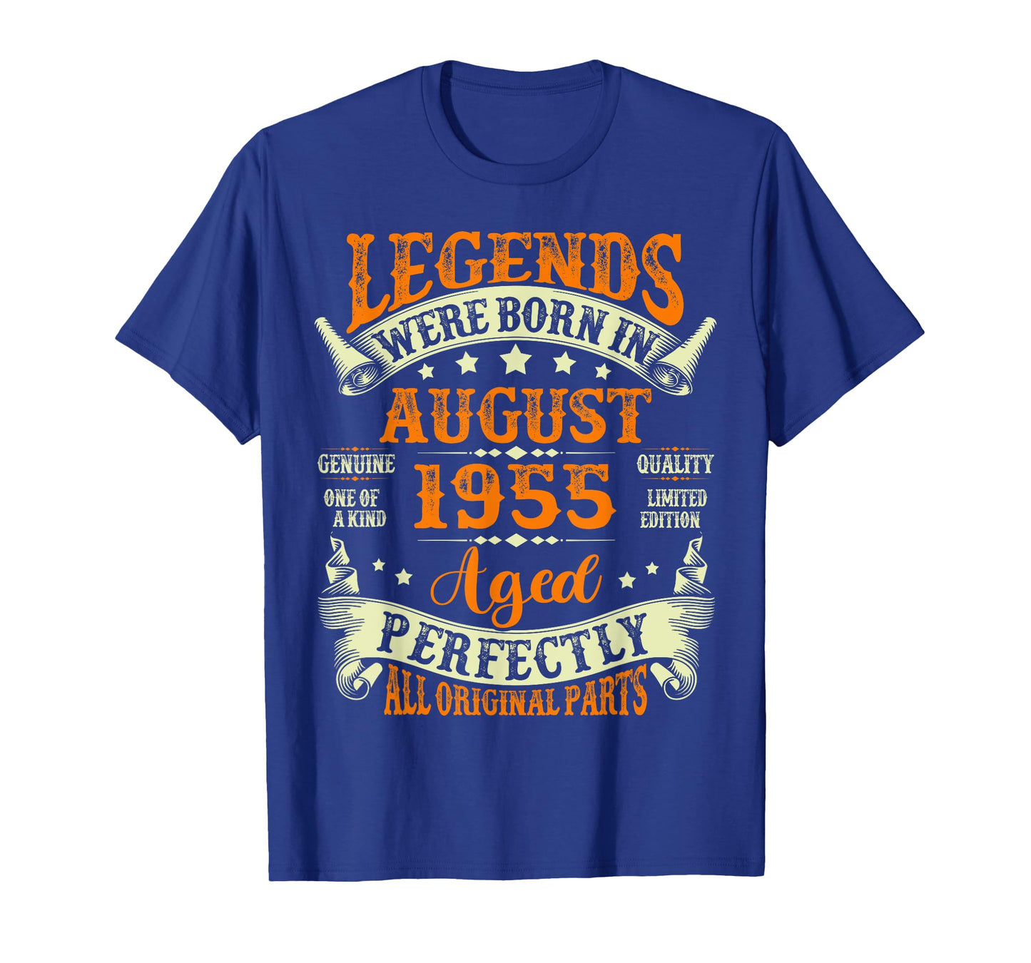 Legends Were Born In August 1955 Vintage 70th Birthday Men T-Shirt