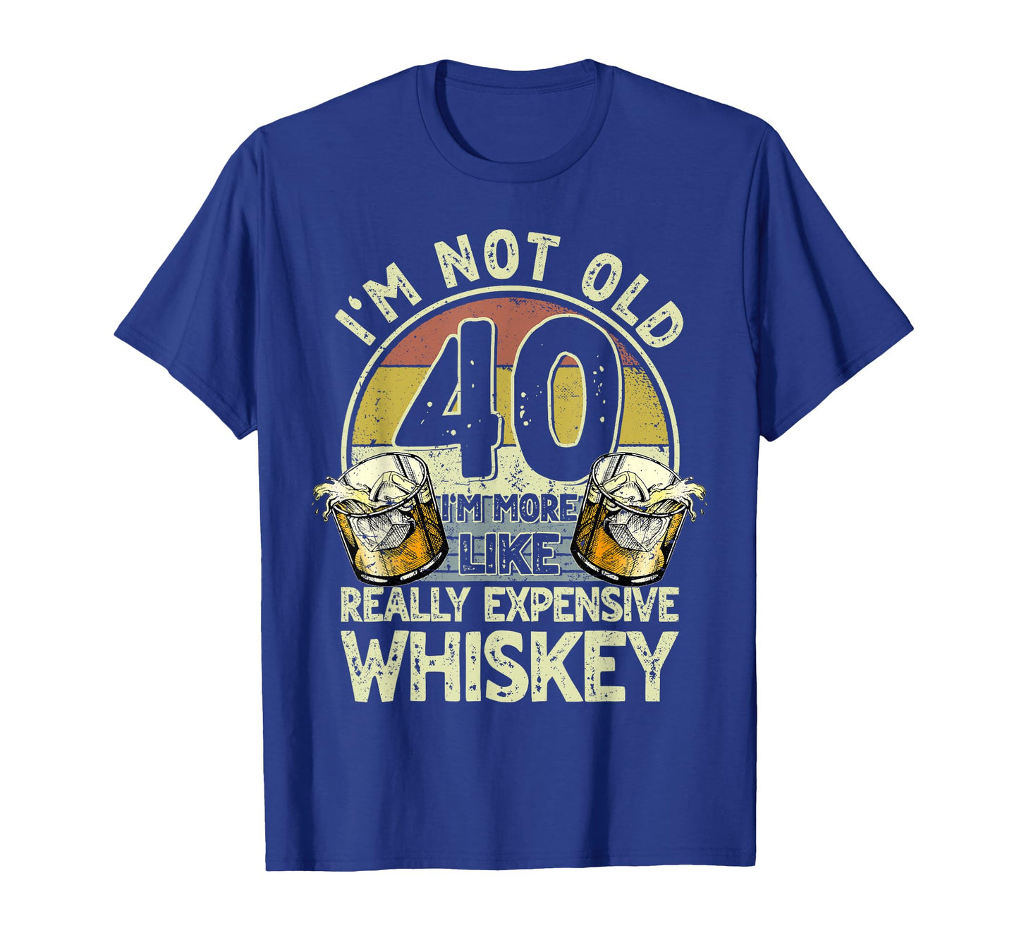 40 Years Old Bourbon Whiskey 40th Birthday Whiskey Men T-Shirt