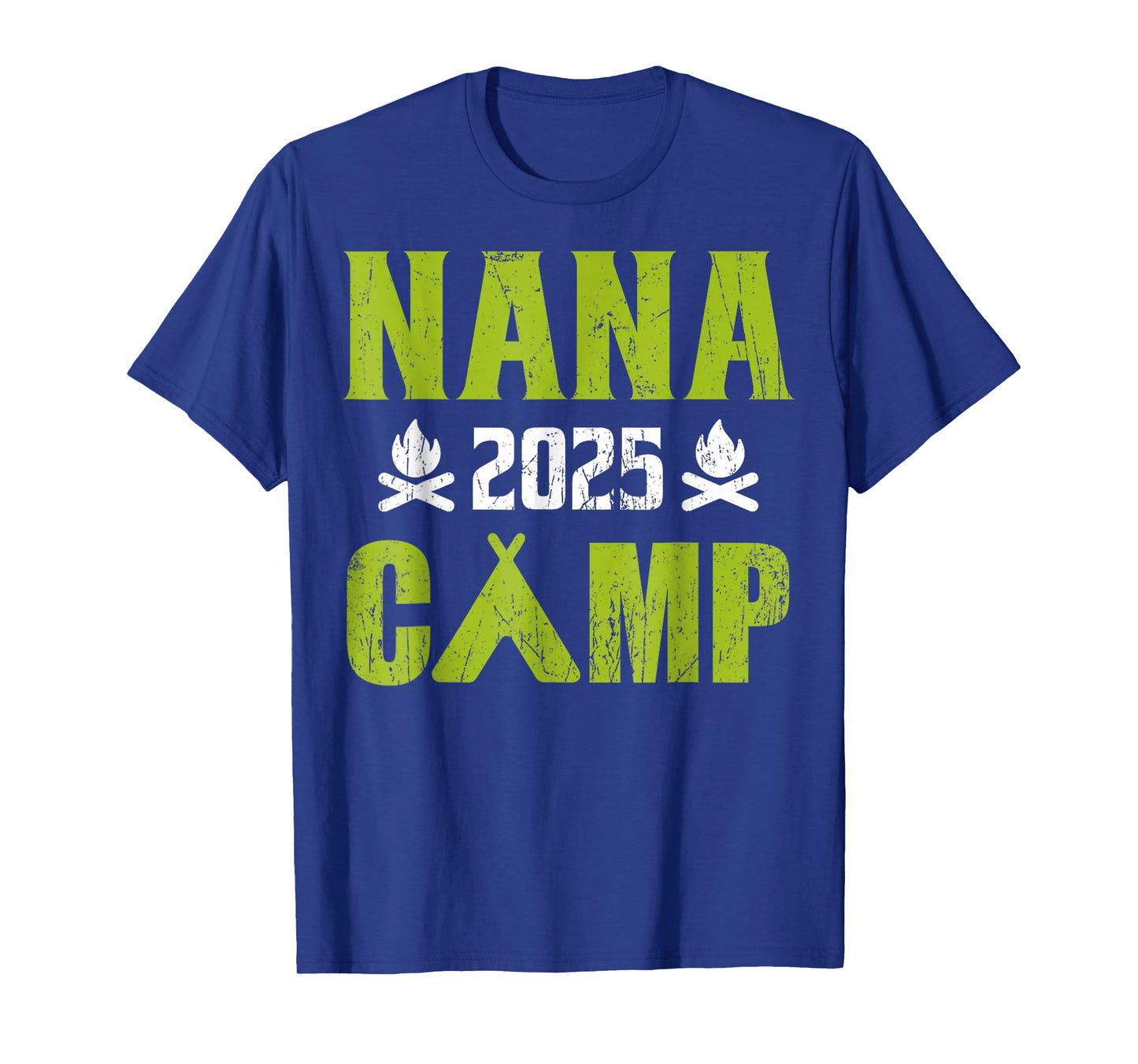 Nana Camp 2025 Family Vacation Summer Camping Crew Kids T-Shirt