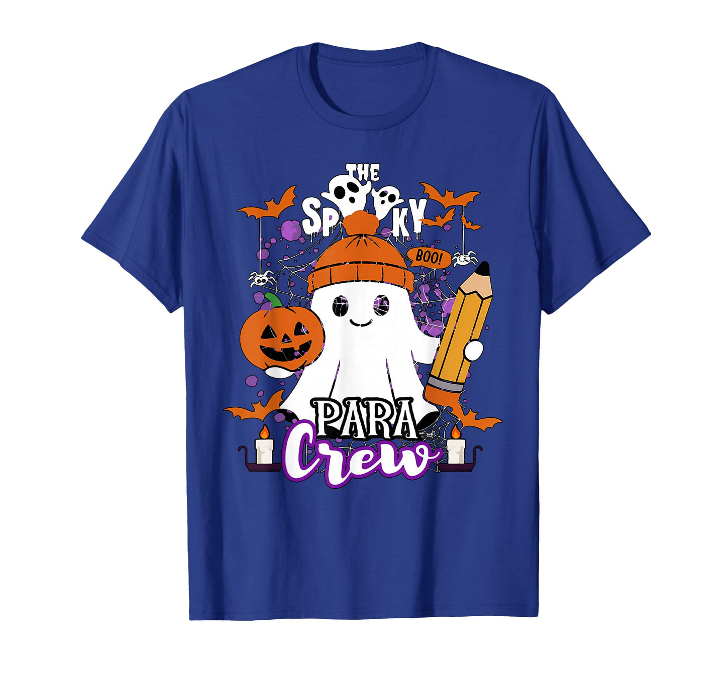 Spooky para Crew Ghost Halloween Paraprofessional Teacher T-Shirt