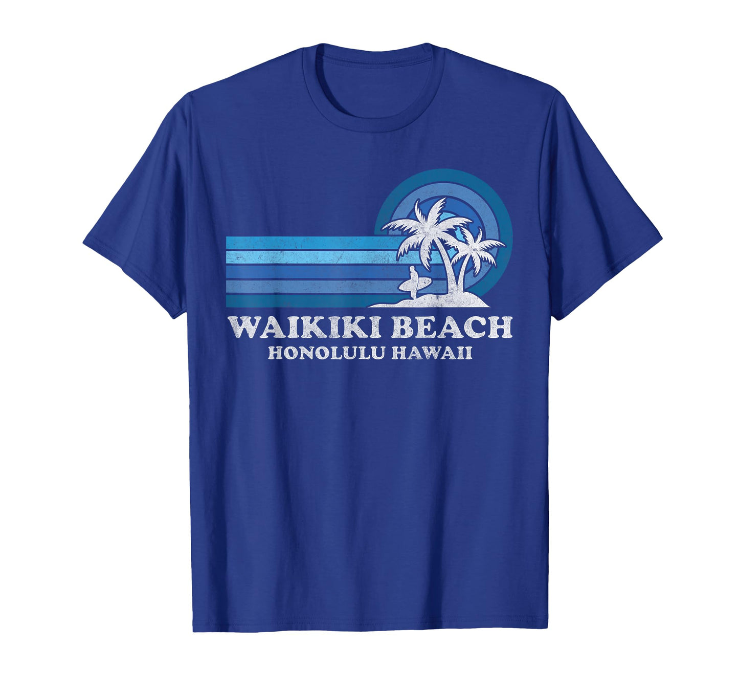 Waikiki Beach Honolulu Hawaii Family Summer Vacation Vintage T-Shirt