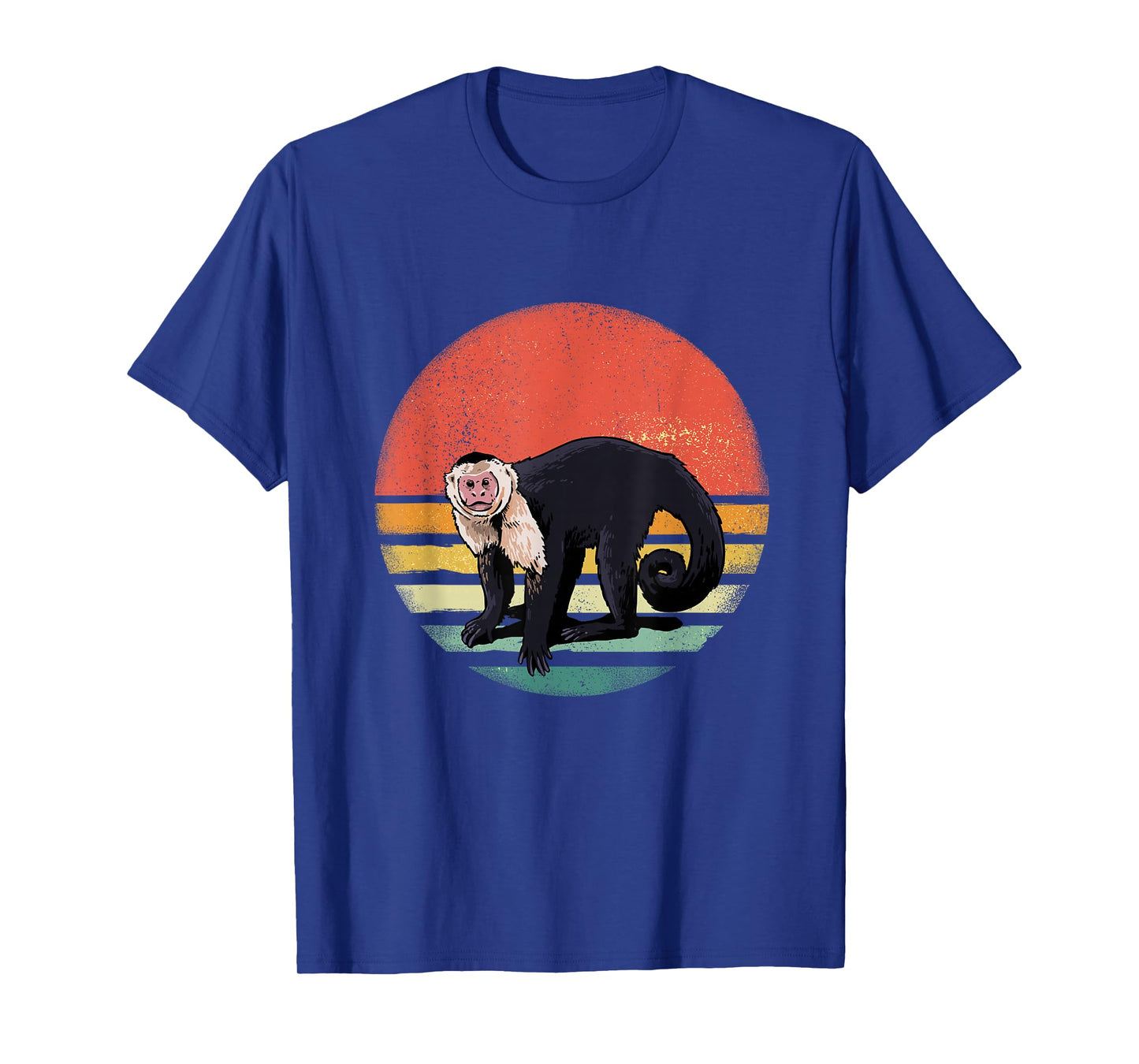 Retro Capuchin Monkey Primate Wildlife Zoology Wild Animal T-Shirt