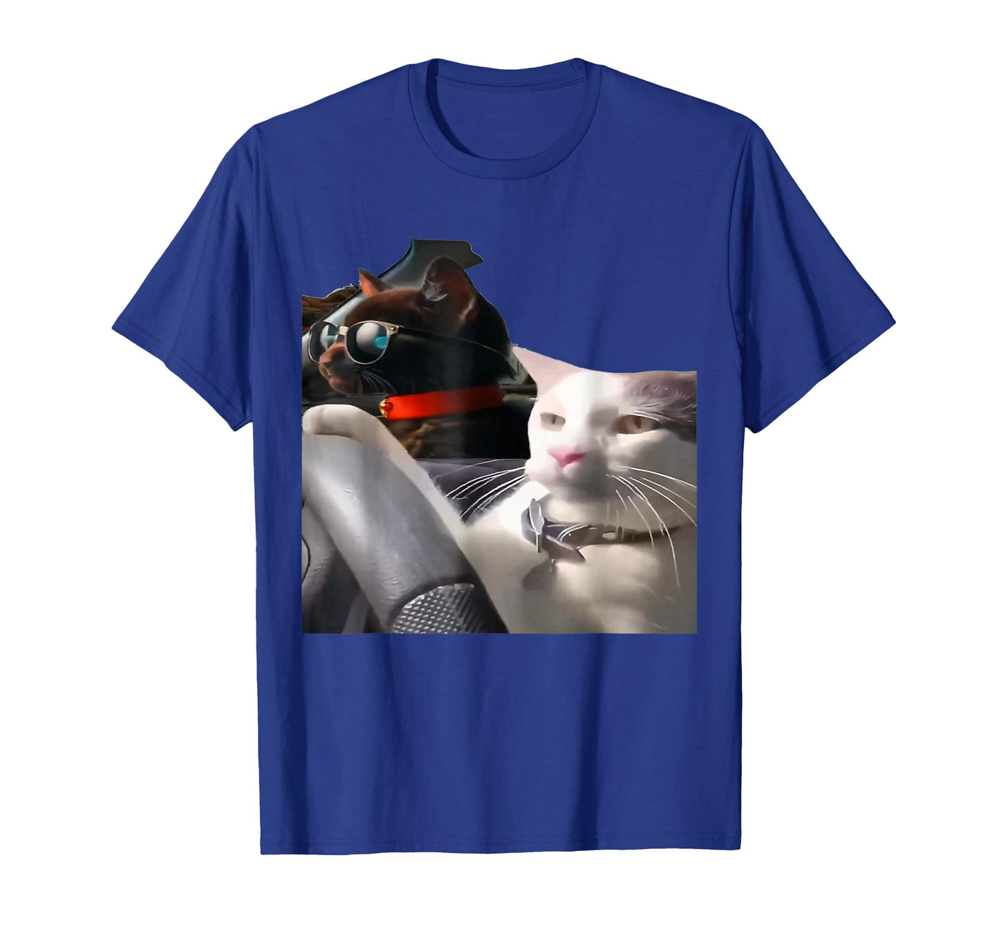 Cat Driving Meme T-Shirt for Men Women