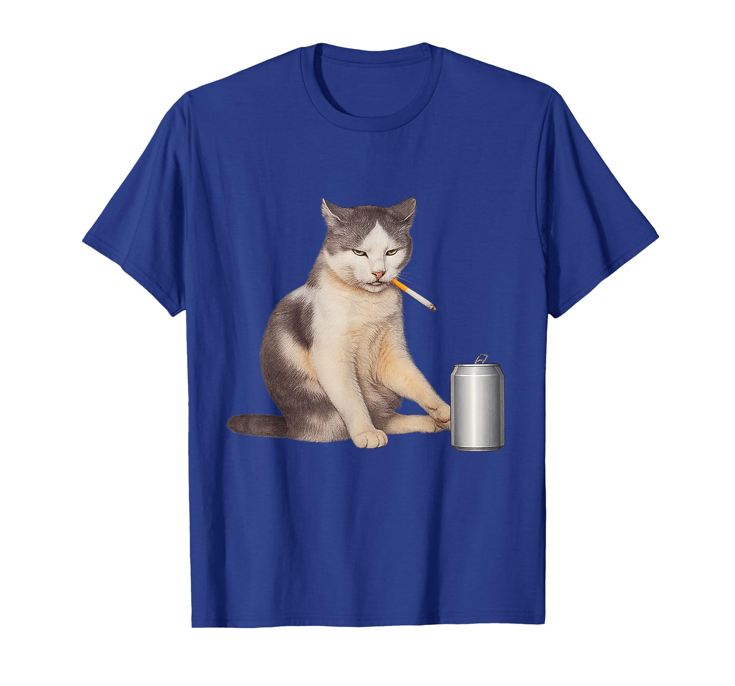 Funny Cigarette Kitten Smoking Cat Meme Stupid Brainrot T-Shirt